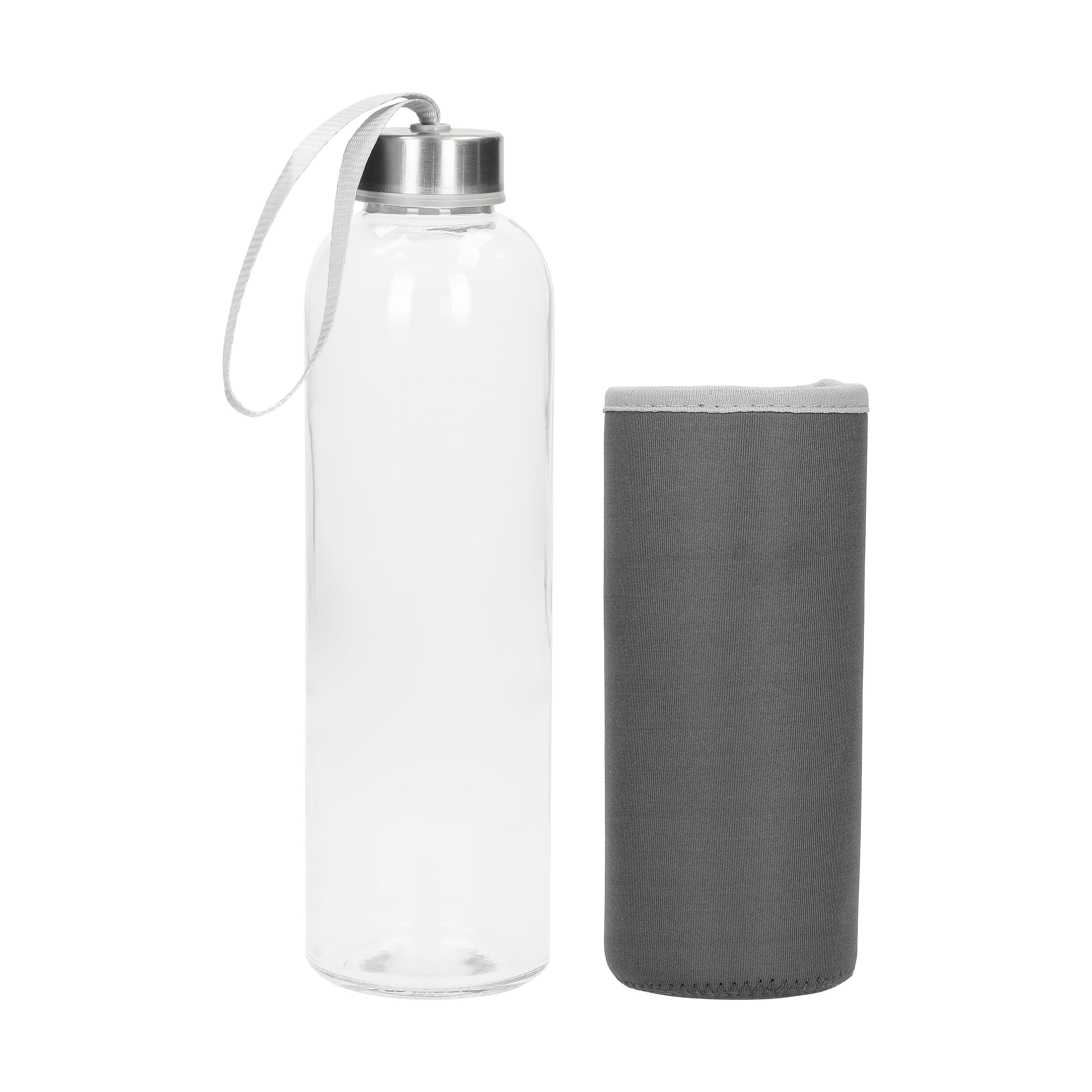 Glasflasche "Pure" 0,7l mit Hülle – Werbeflasche zum Bedrucken