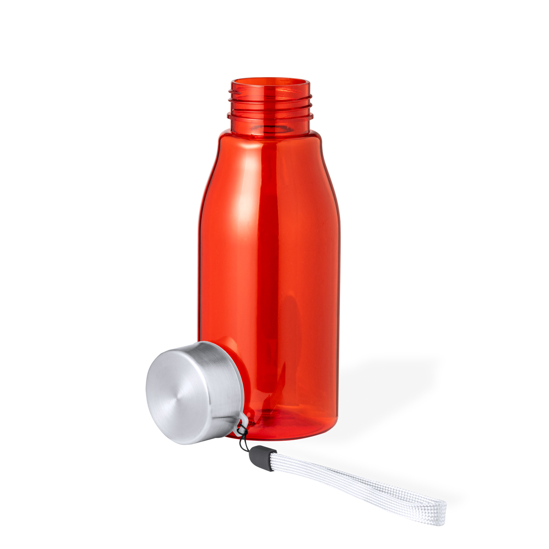 Trinkflasche Dokmo aus RPET, 350 ml, mit Tragegurt – bedruckbar