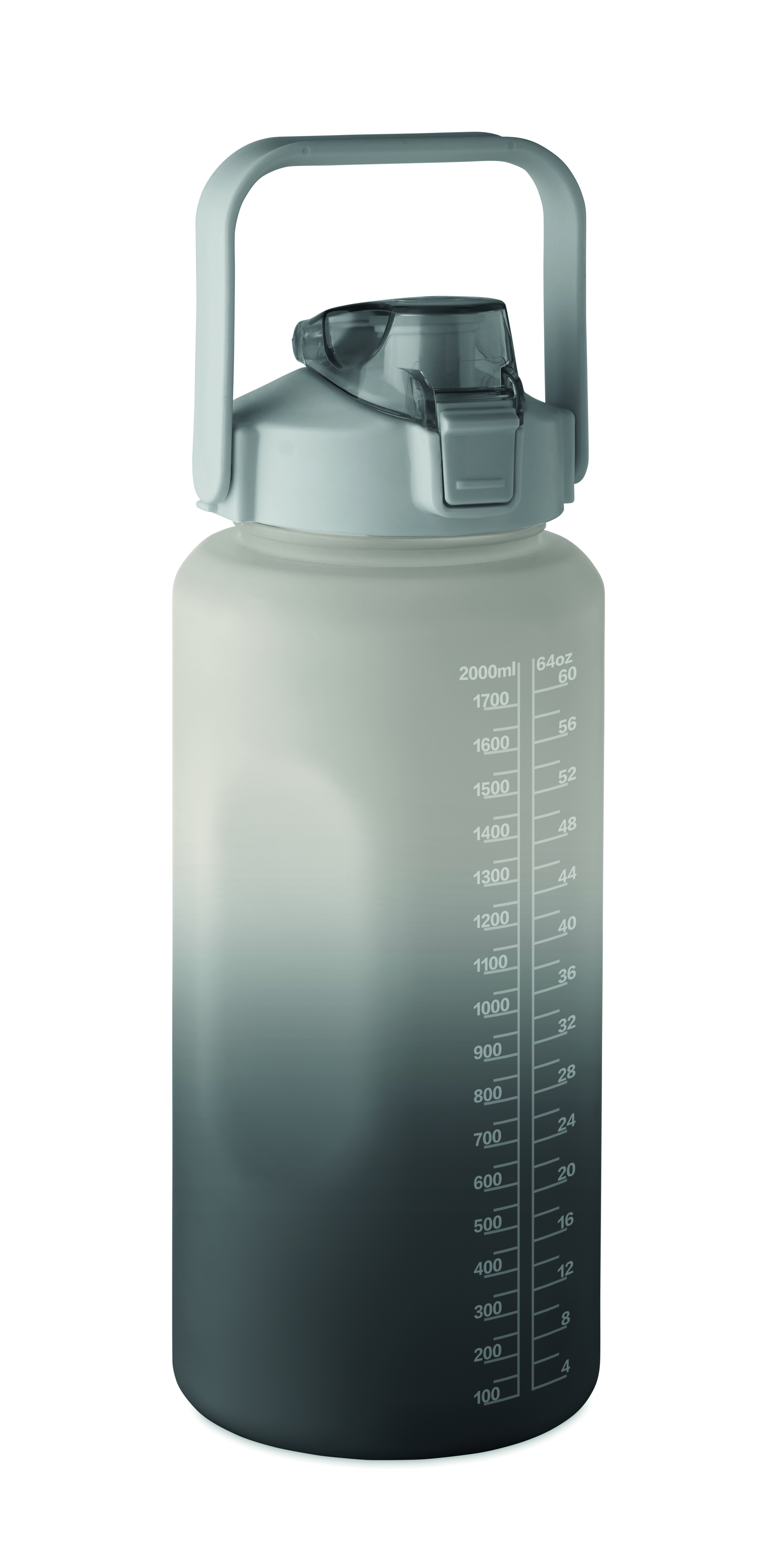 RPET-Trinkflasche 2000ml ACTIVATE MAX mit Trinkhalm & Henkel
