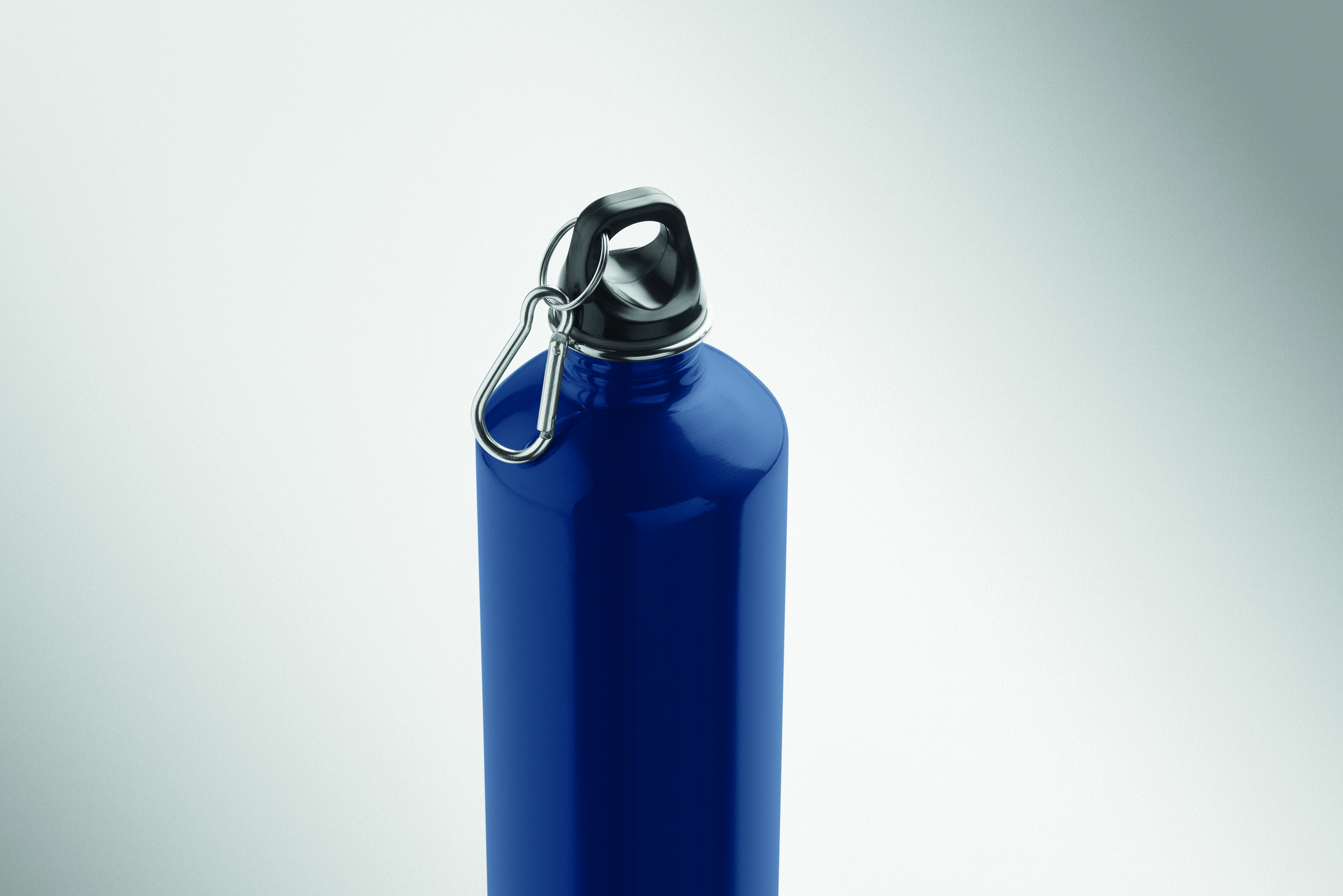 Edelstahl Trinkflasche 1000 ml einwandig mit Karabiner, bedruckbar