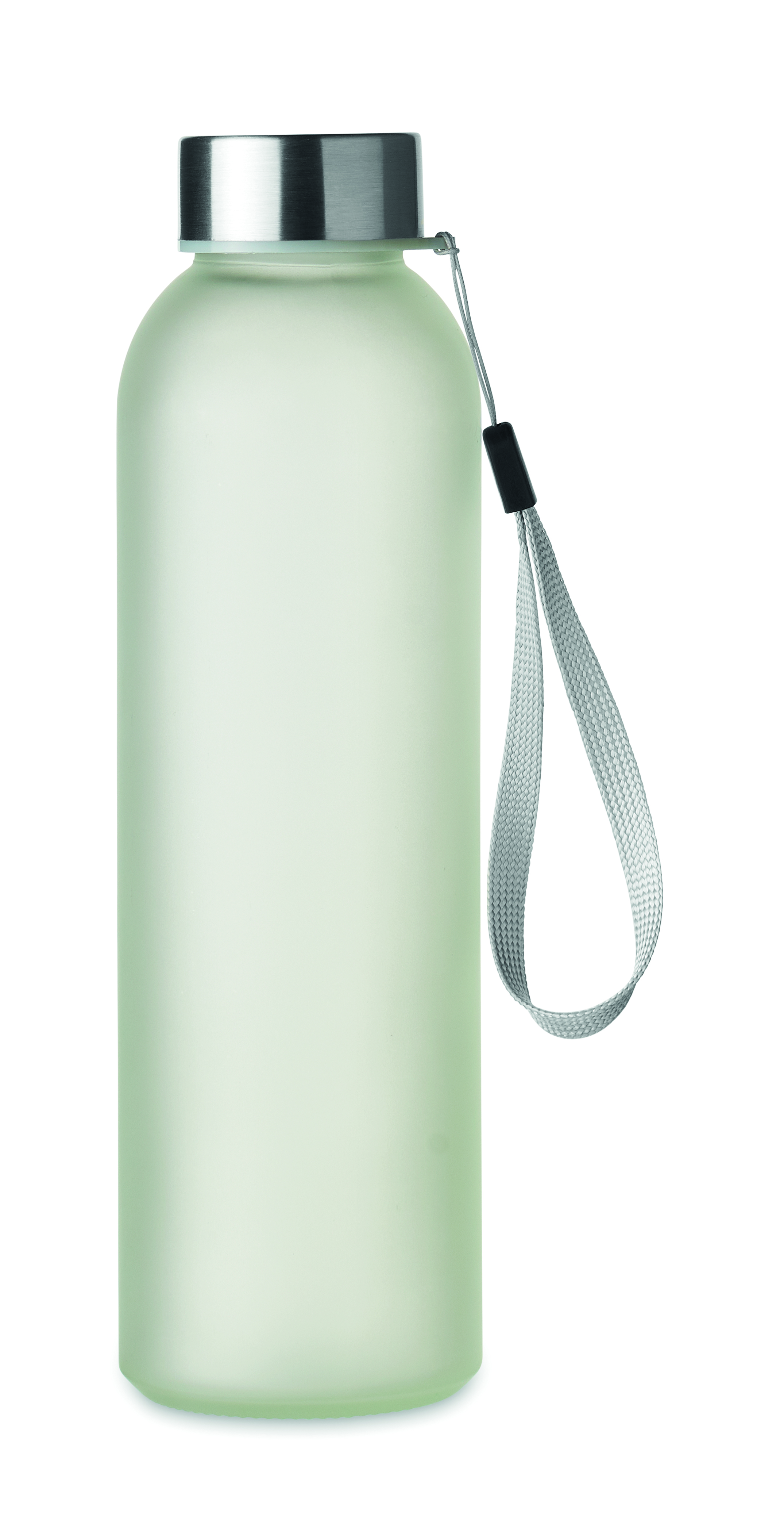 Glasflasche 500ml OLMA – Kalk-Natron-Glas, Edelstahldeckel, bedruckbar