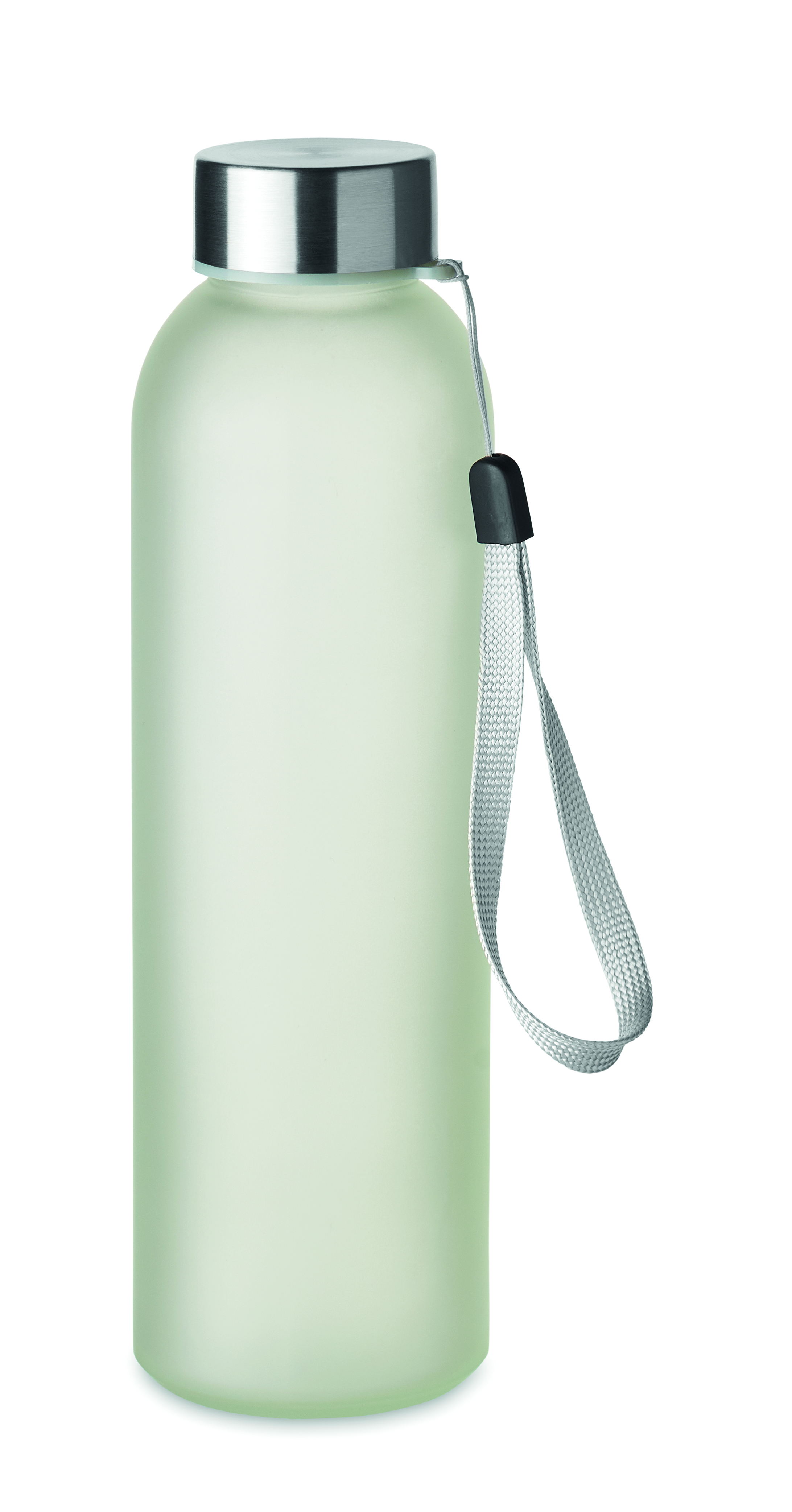 Glasflasche 500ml OLMA – Kalk-Natron-Glas, Edelstahldeckel, bedruckbar