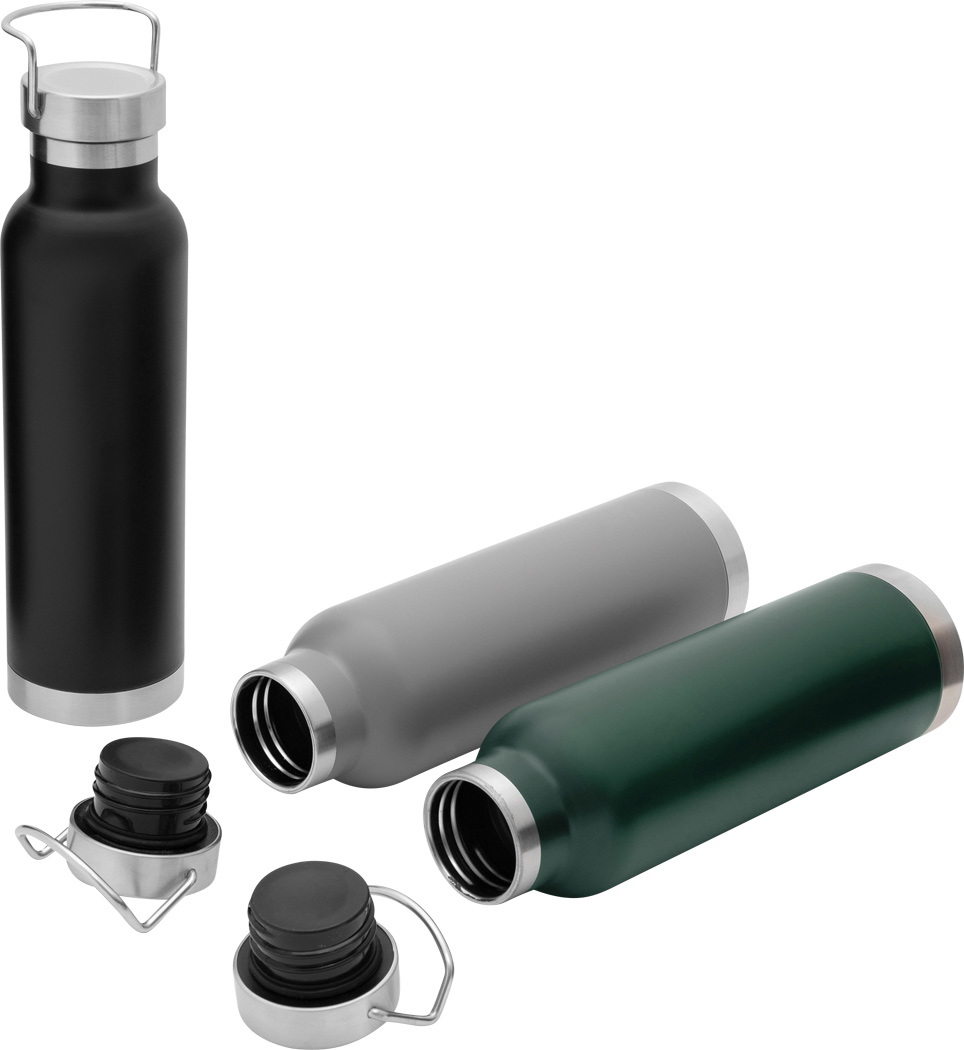 Vakuum-Isolierflasche MILITARY Edelstahl 650 ml – bedruckbar als Werbeartikel