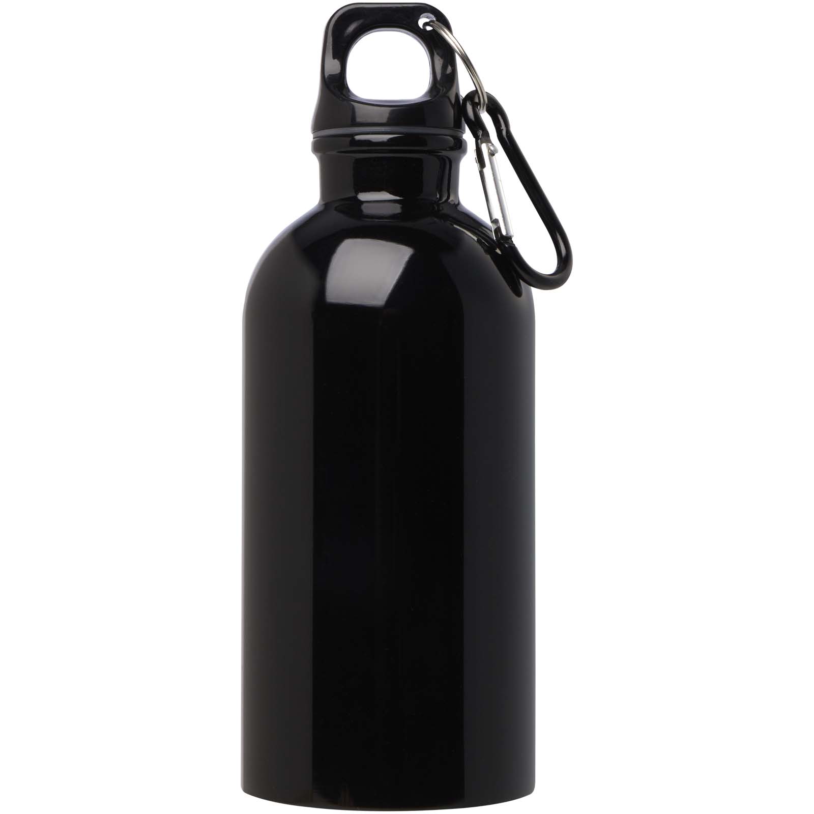 Edelstahl-Trinkflasche Oregon 400 ml, einwandig, mit Karabinerhaken