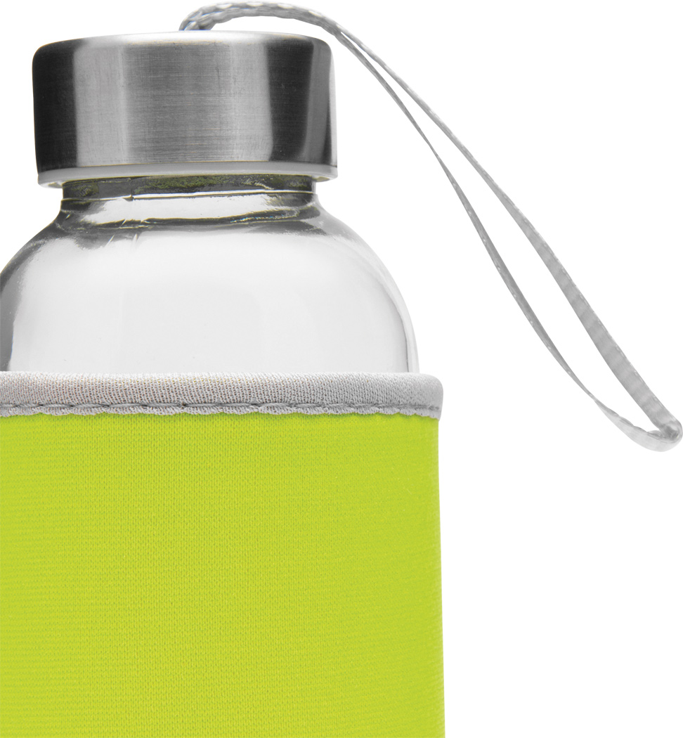 Glas-Trinkflasche TAKE WELL 450 ml mit Schutzhülle, bedruckbar
