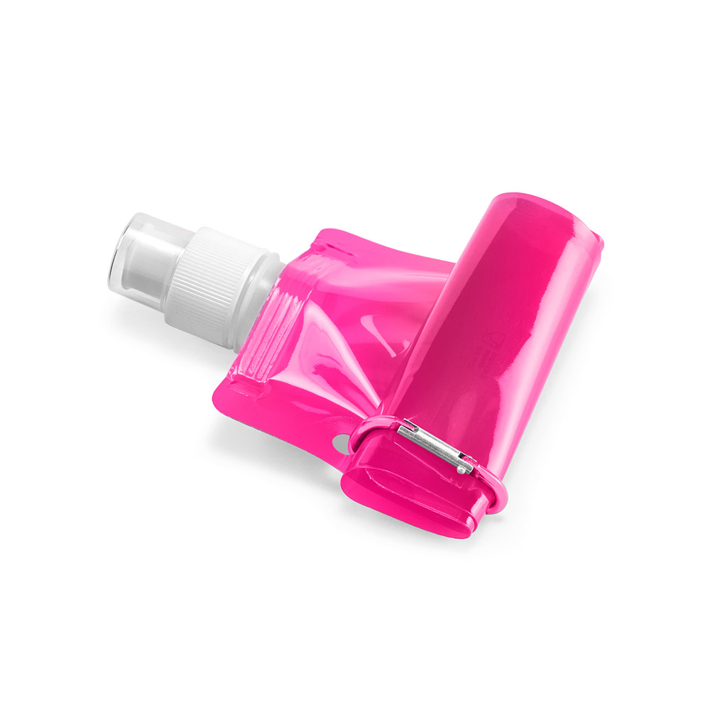Faltflasche PE 460 ml bedruckbar – Trinkflasche mit Karabiner & Push-Pull