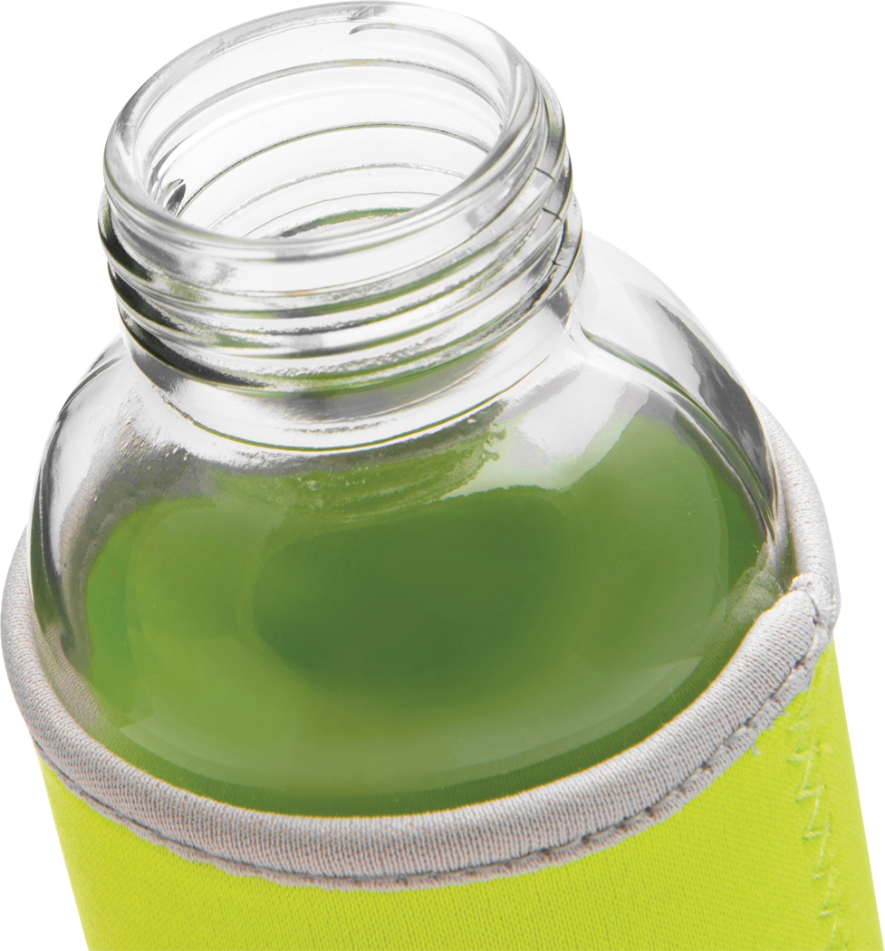 Glas-Trinkflasche TAKE WELL 450 ml mit Schutzhülle, bedruckbar