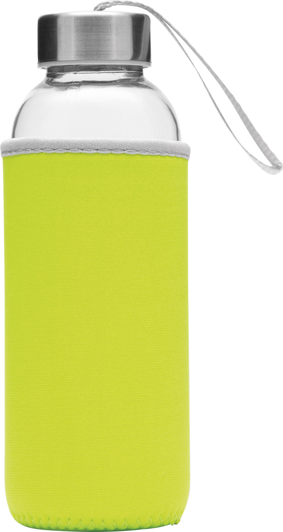 Glas-Trinkflasche TAKE WELL 450 ml mit Schutzhülle, bedruckbar