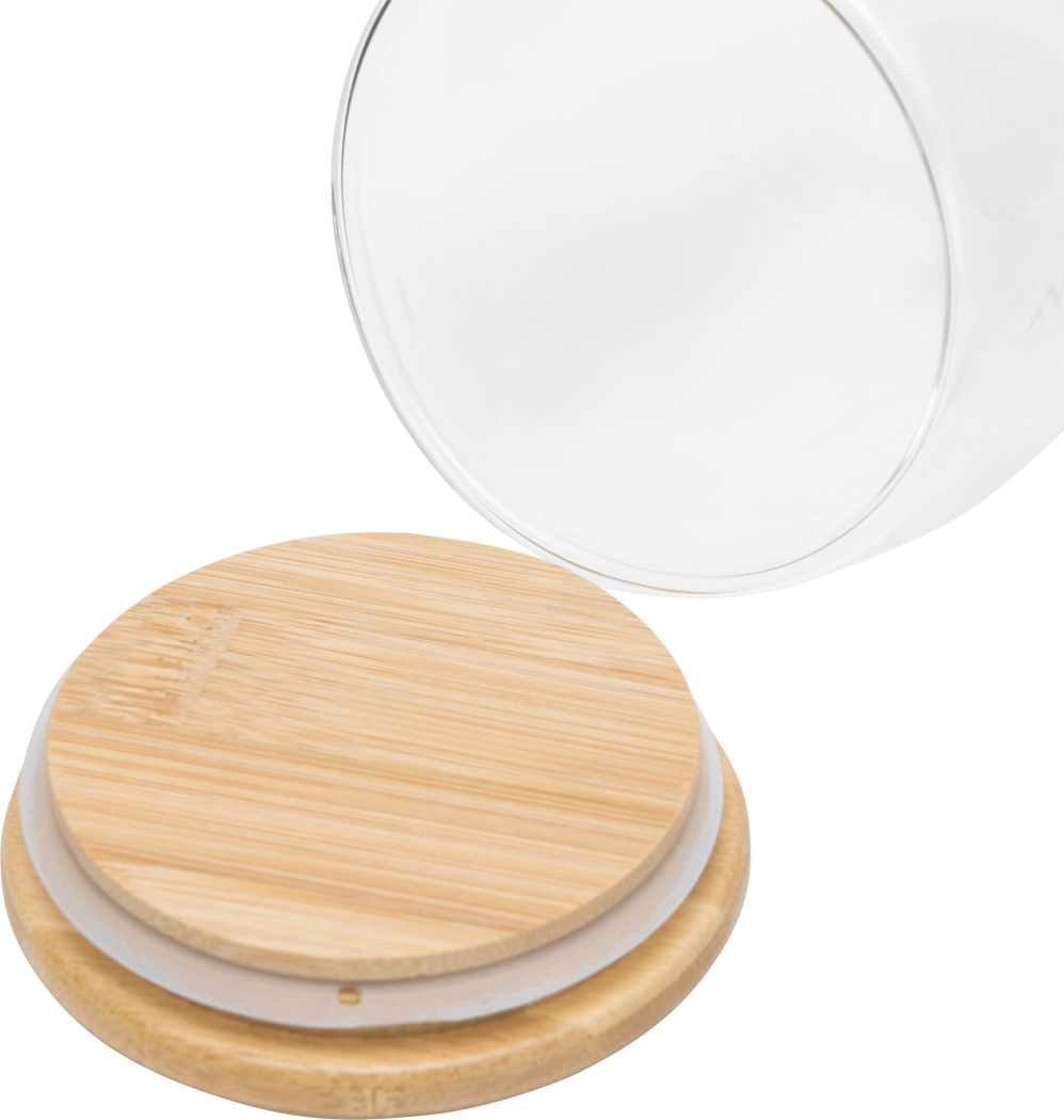 Doppelwandiges Glas BAMBOO ART S mit Bambusdeckel, ca. 250 ml