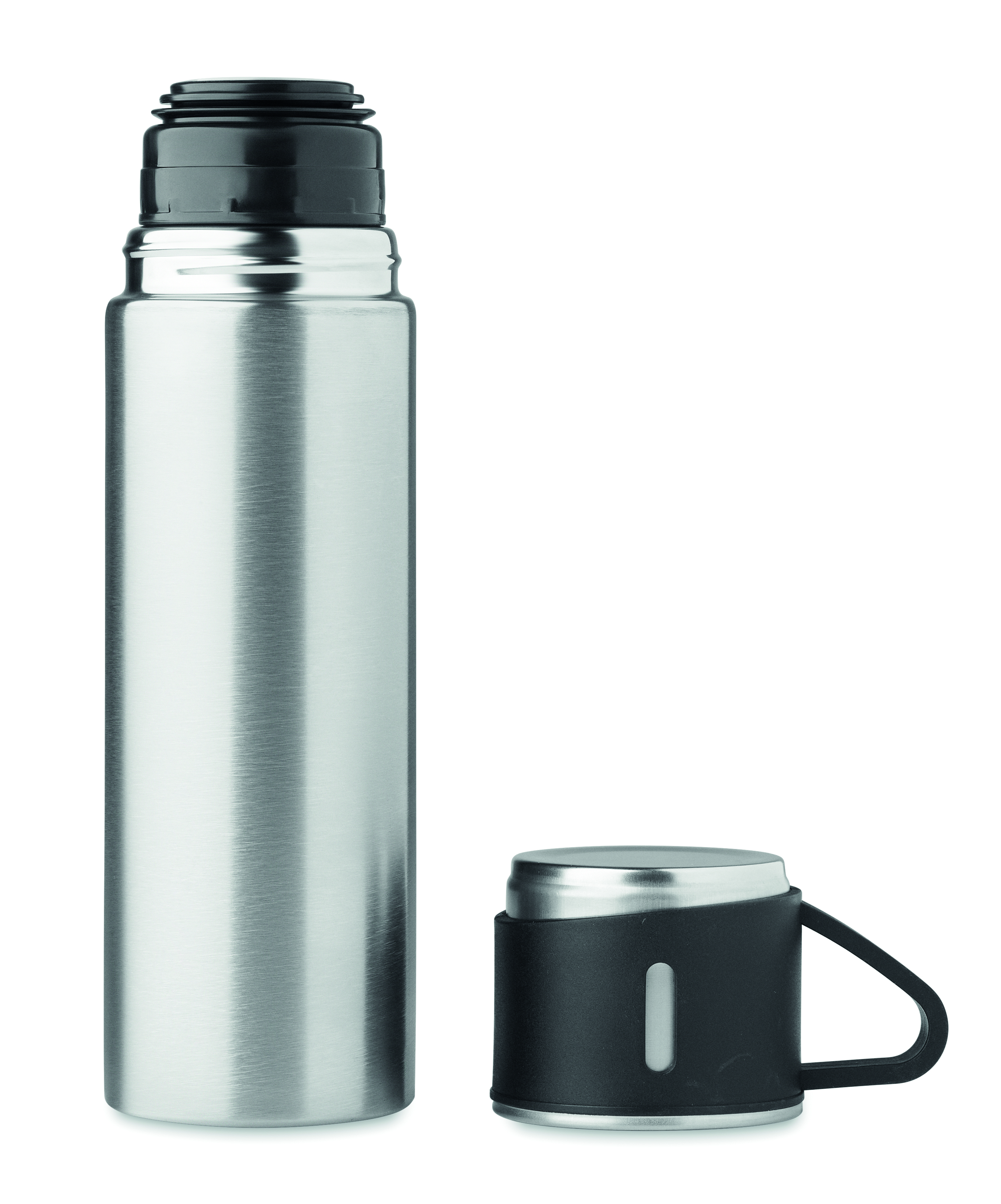 Isolierflasche Edelstahl 420 ml mit Becher-Set TONIA bedruckbar