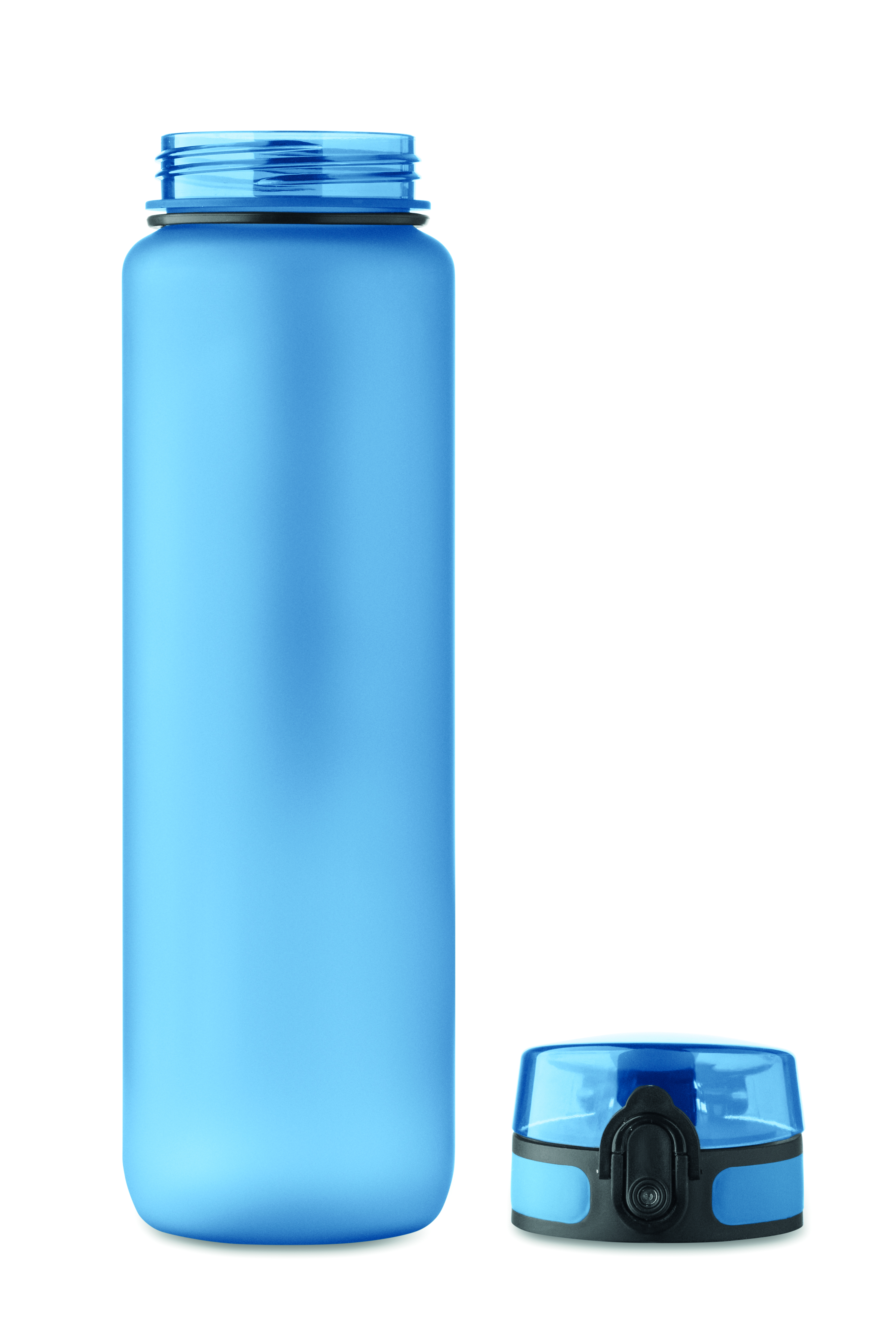 Sport-Trinkflasche RPET 1L ISFORDEN MARK – bedruckbar, mit Trageriemen