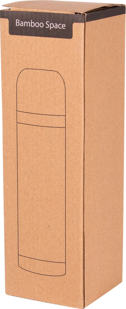 Vakuum-Isolierkanne BAMBOO SPACE - Edelstahl, Bambus, 450 ml, bedruckbar