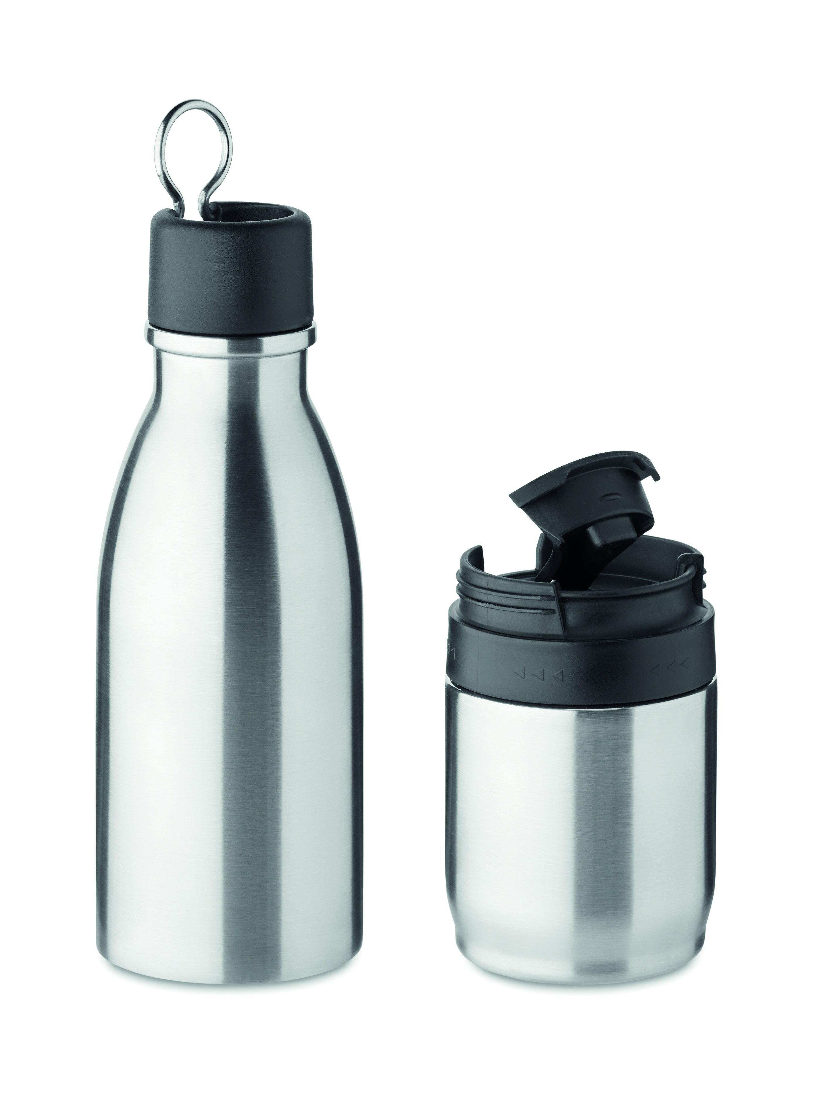 Isolierflasche 500ml ATERA 2in1 Edelstahl, doppelwandig mit Becher