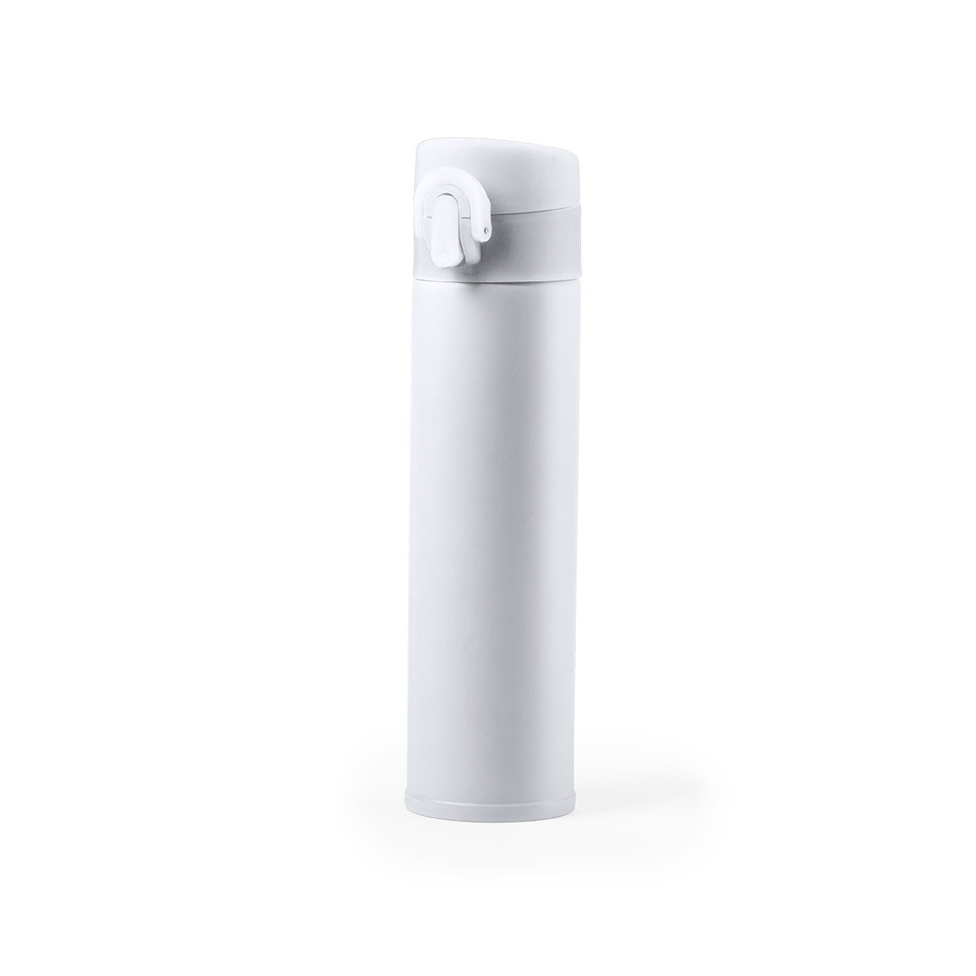 Thermosflasche Poltax Edelstahl 330 ml, doppelter Deckel – bedruckbar