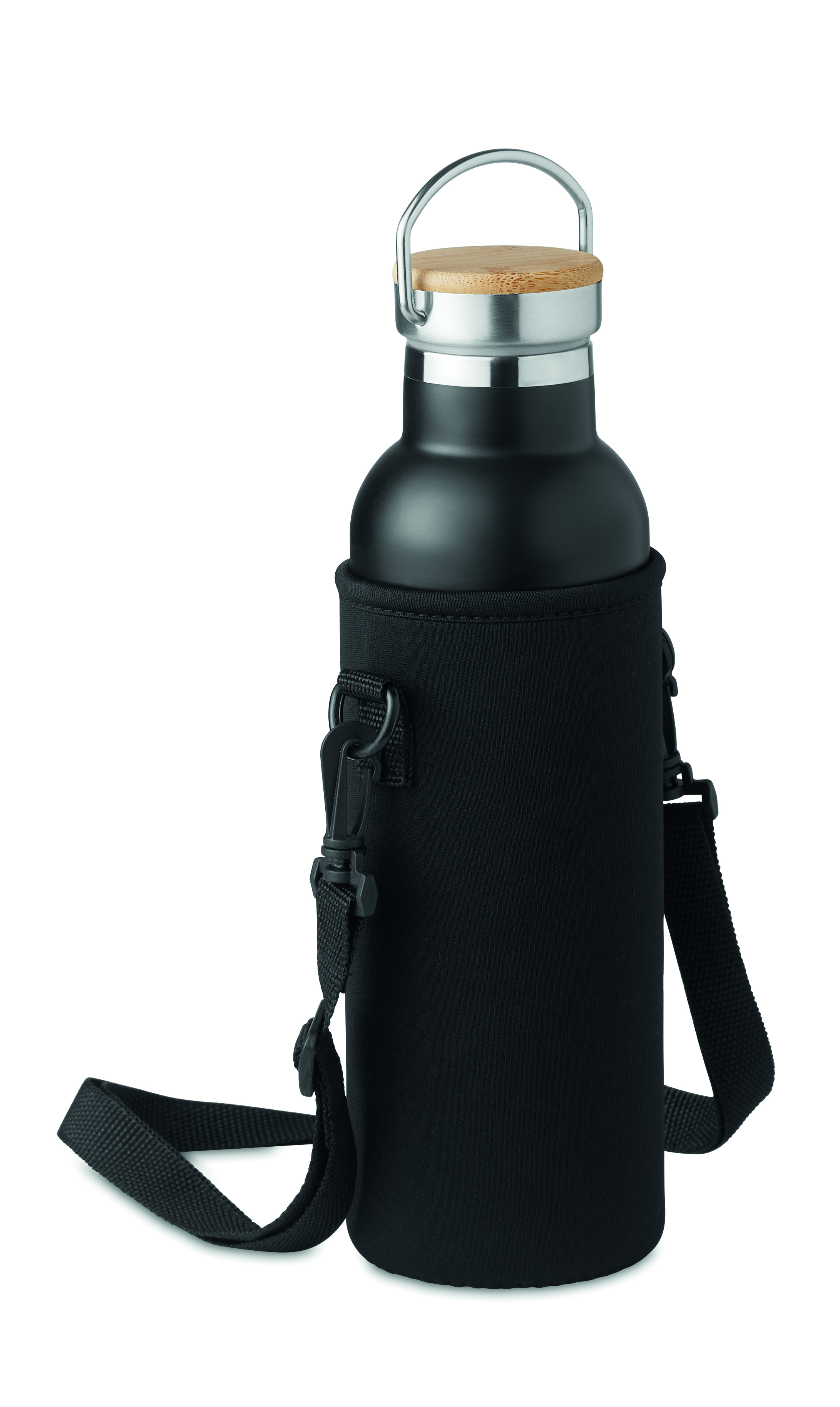 Isolierflasche TIKSI 700ml Edelstahl, doppelwandig, mit Neopren-Tasche
