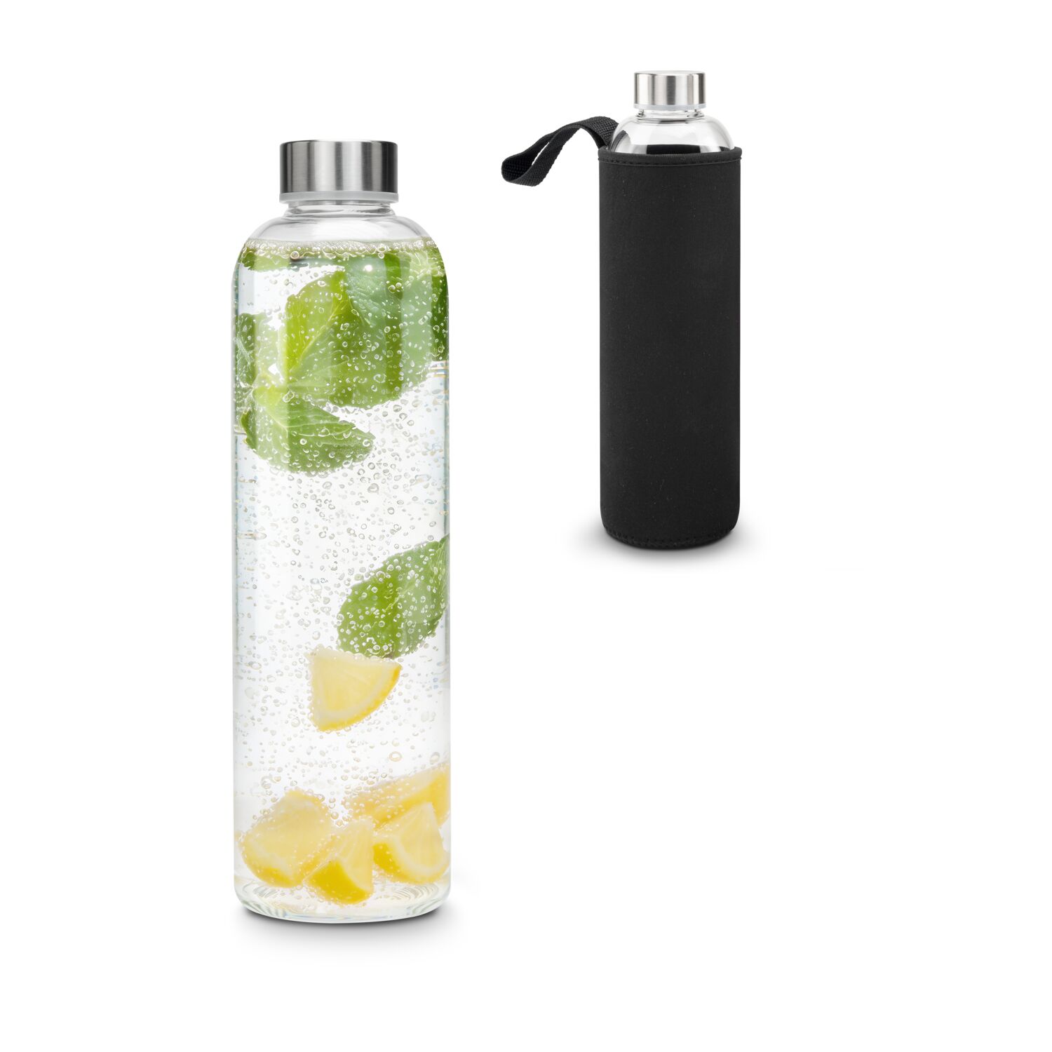 Glaskaraffe Pura 1.000 ml ROMINOX® - Borosilikatglas bedruckbar