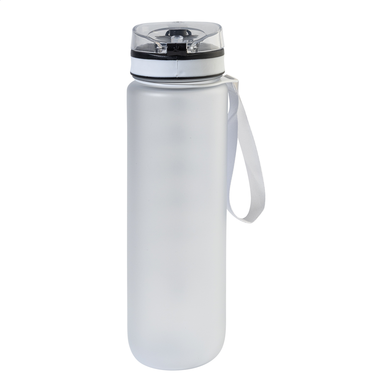 RPET Trinkflasche 1000 ml mit Motivationsanzeige & Flip-Top, bedruckbar