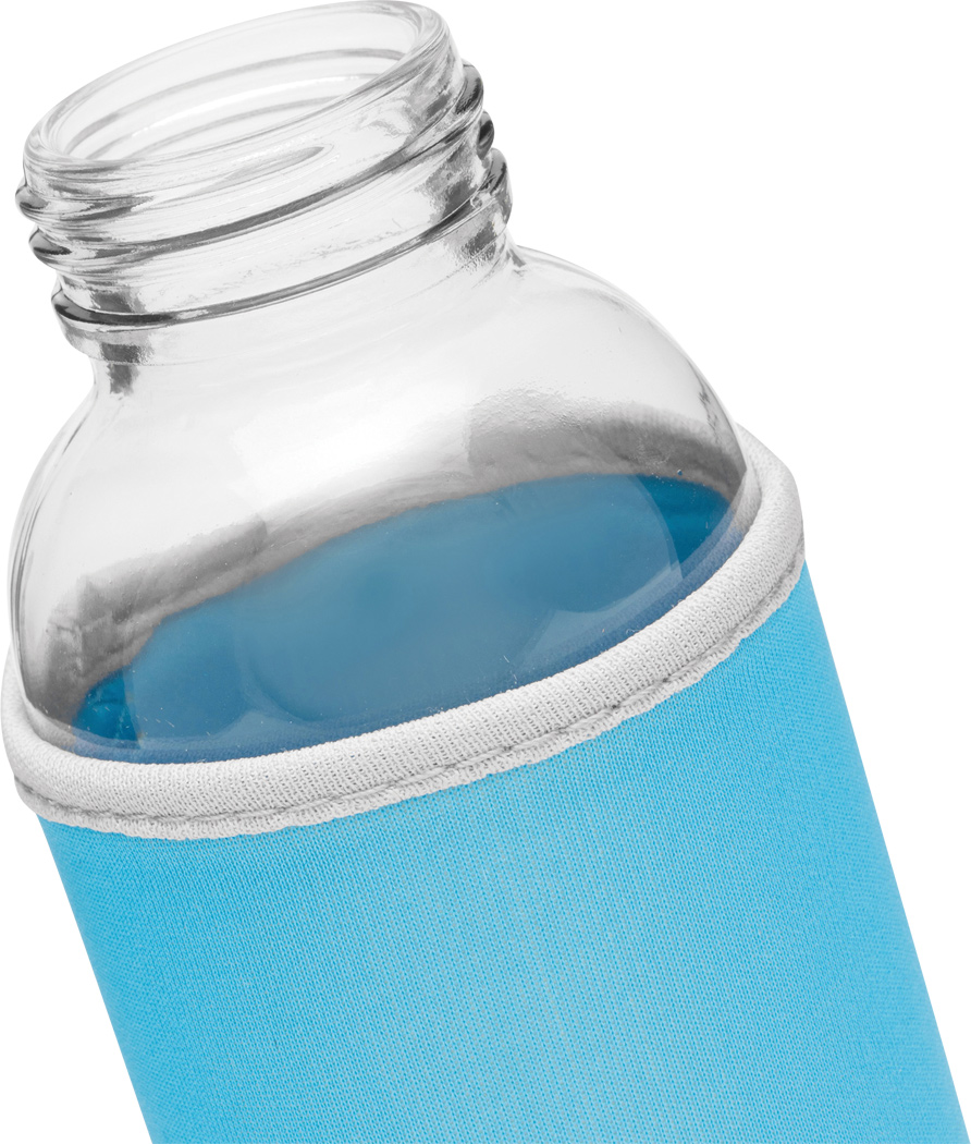 Glas-Trinkflasche TAKE WELL 450 ml mit Schutzhülle, bedruckbar