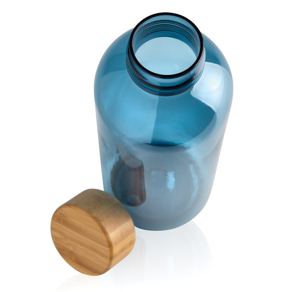 rPET Trinkflasche 660ml mit Bambus-Deckel zum Bedrucken | RCS