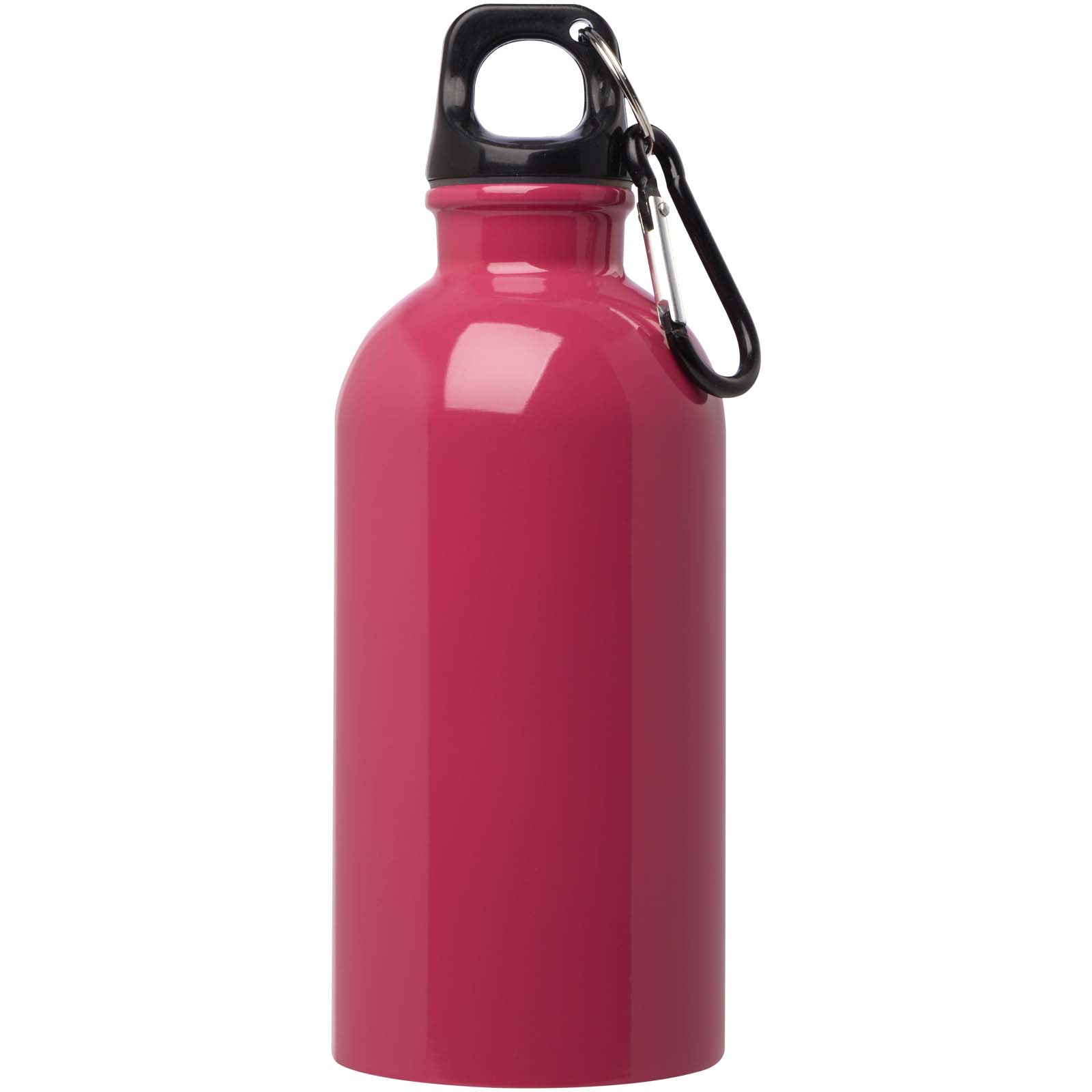 Edelstahl-Trinkflasche Oregon 400 ml, einwandig, mit Karabinerhaken
