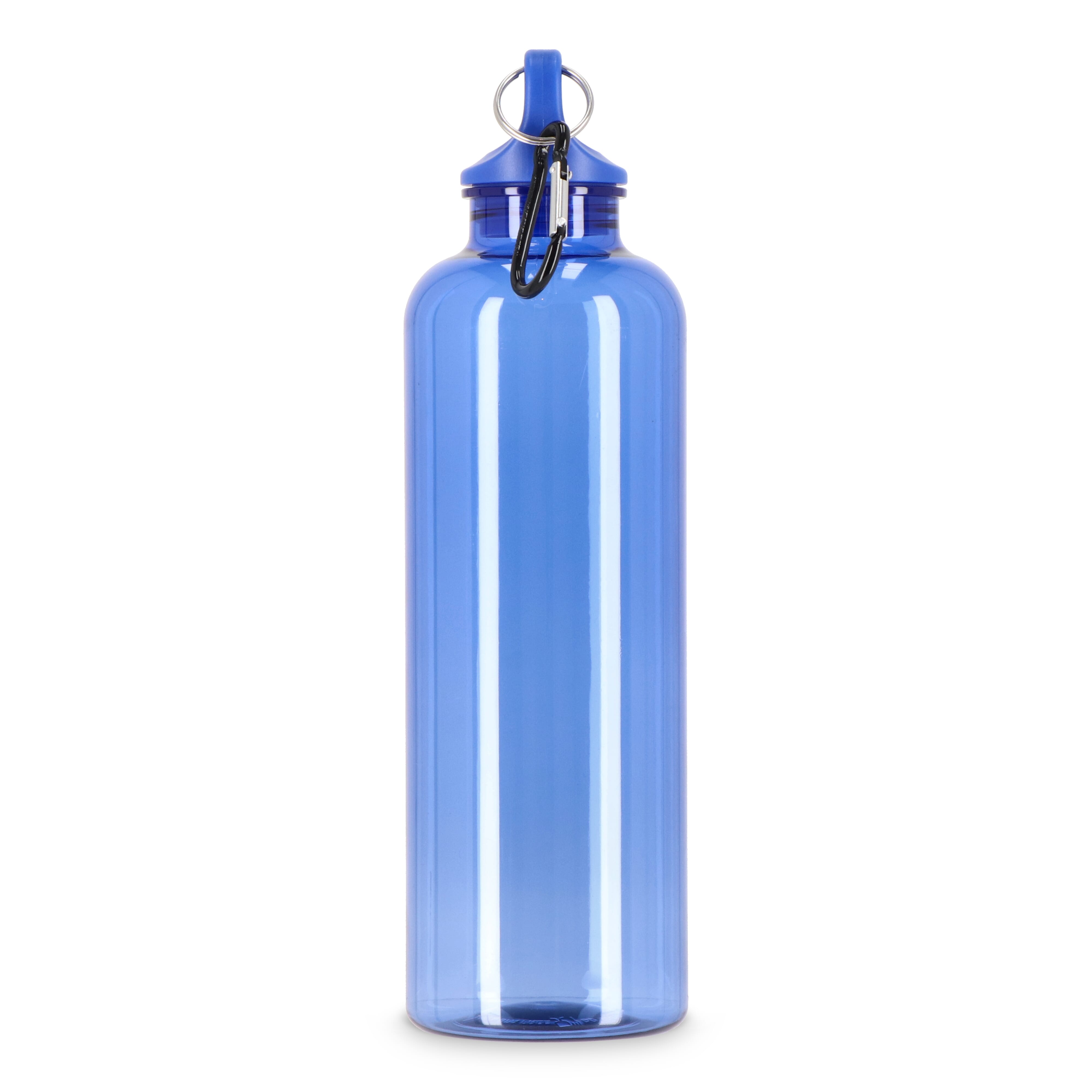 Trinkflasche R-PET 750 ml mit Karabiner – bedruckbar als Werbeartikel