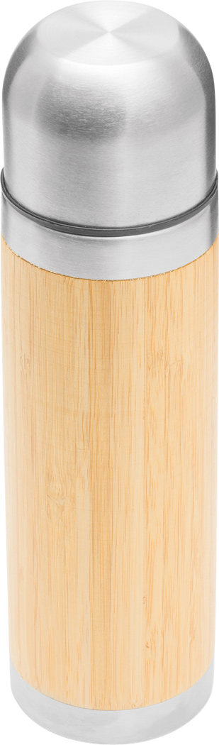 Vakuum-Isolierkanne BAMBOO SPACE - Edelstahl, Bambus, 450 ml, bedruckbar