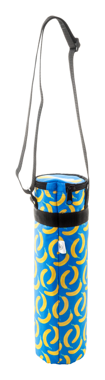 Flaschen-Kühltasche CreaCool Aqua aus RPET, für 1,5 l, bedruckbar