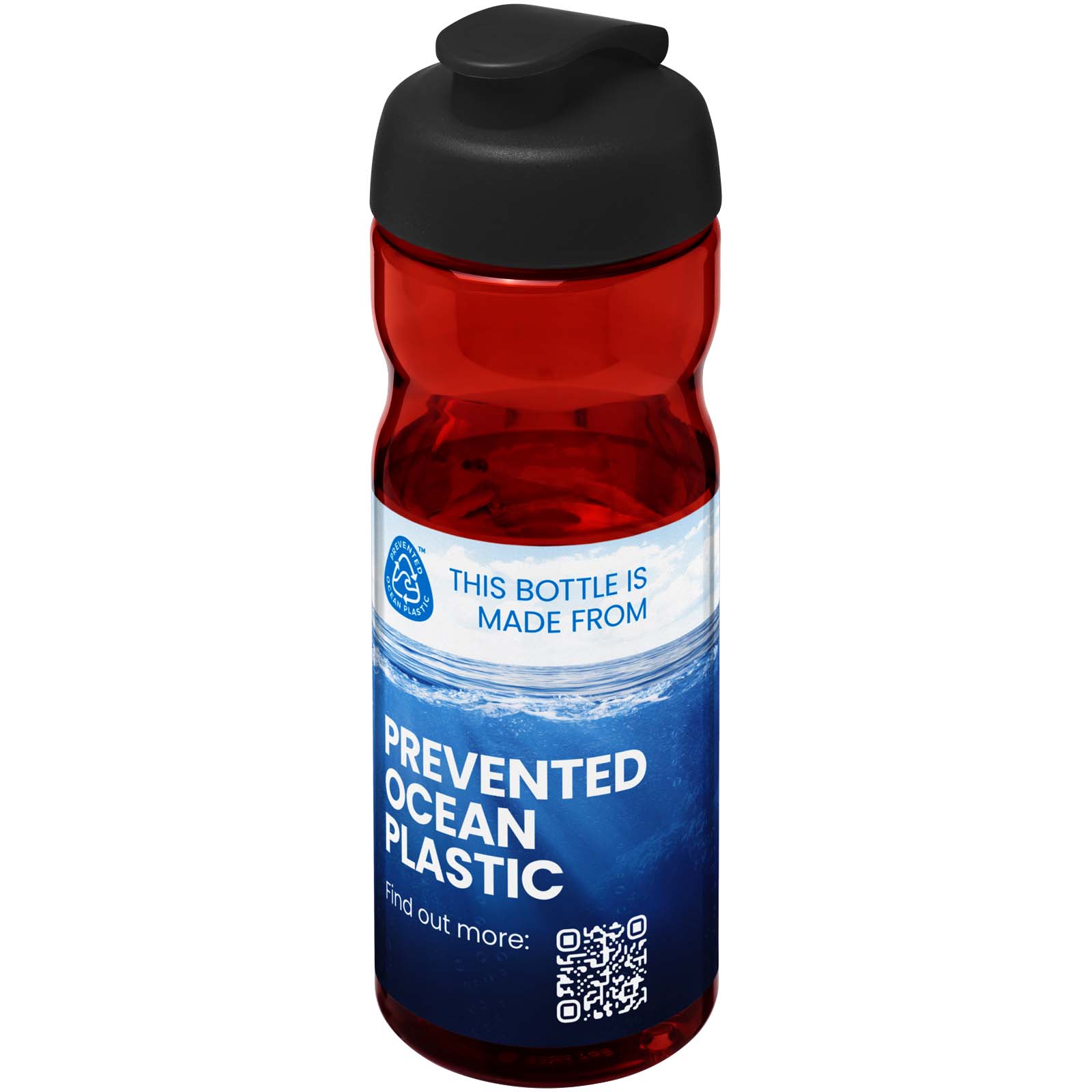 H2O Active® Sportflasche 650 ml aus recyceltem Kunststoff, Klappdeckel