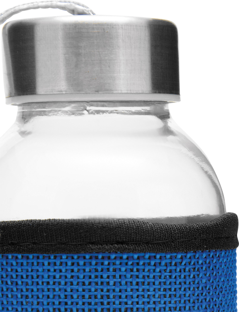 Glas-Trinkflasche TAKE JUTY 450 ml mit Jute-Hülle & Edelstahldeckel