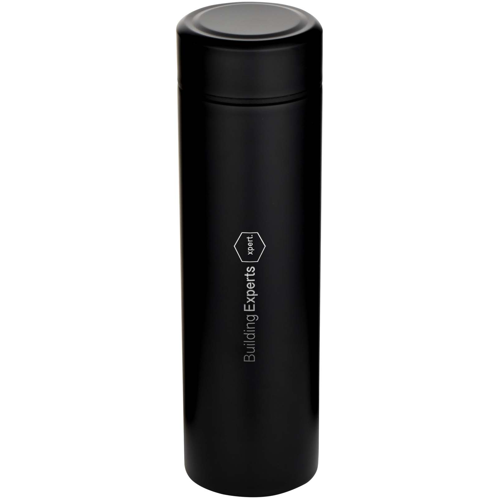 Edelstahl Isolierflasche 450 ml Taylor mit Teesieb – Doppelwand, bedruckbar