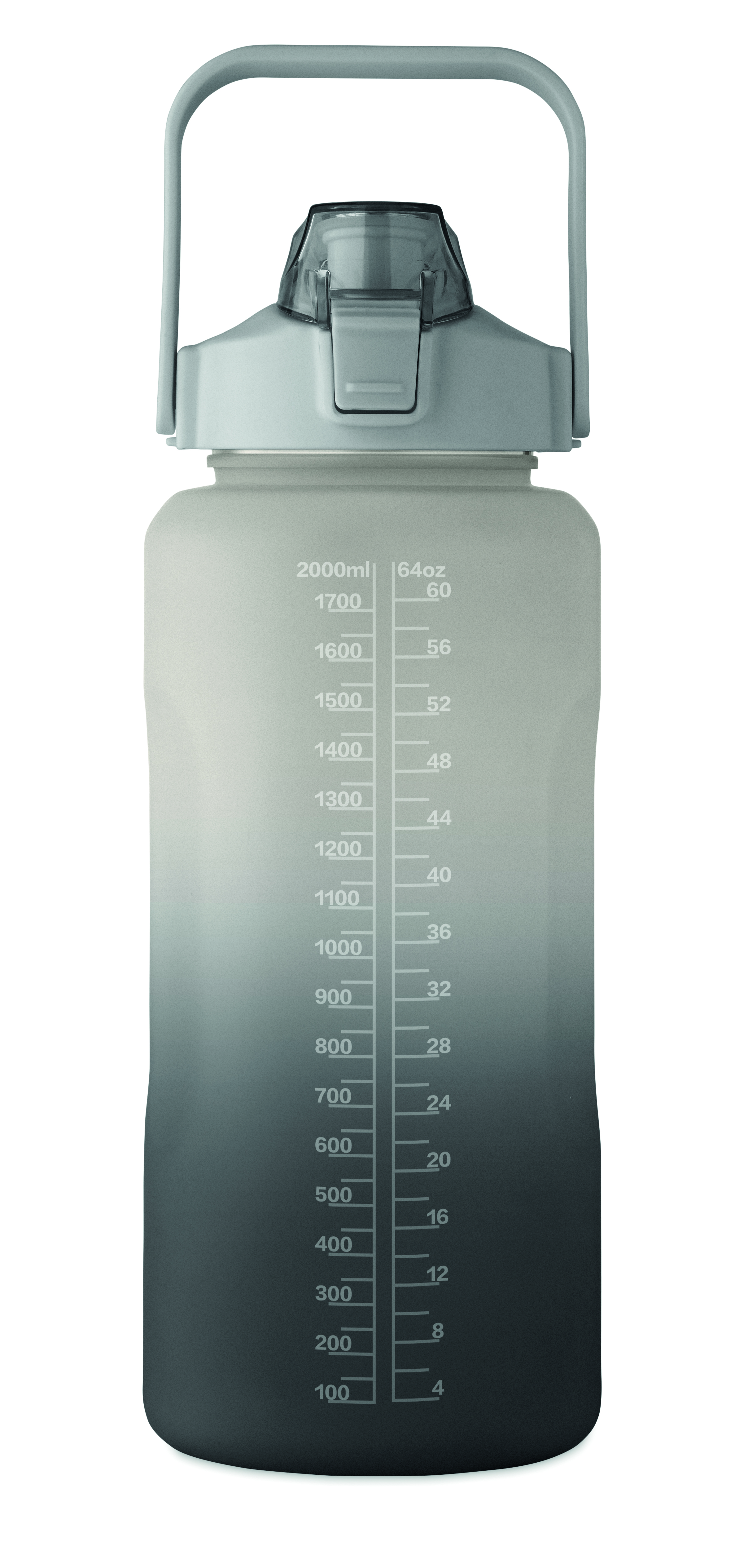 RPET-Trinkflasche 2000ml ACTIVATE MAX mit Trinkhalm & Henkel