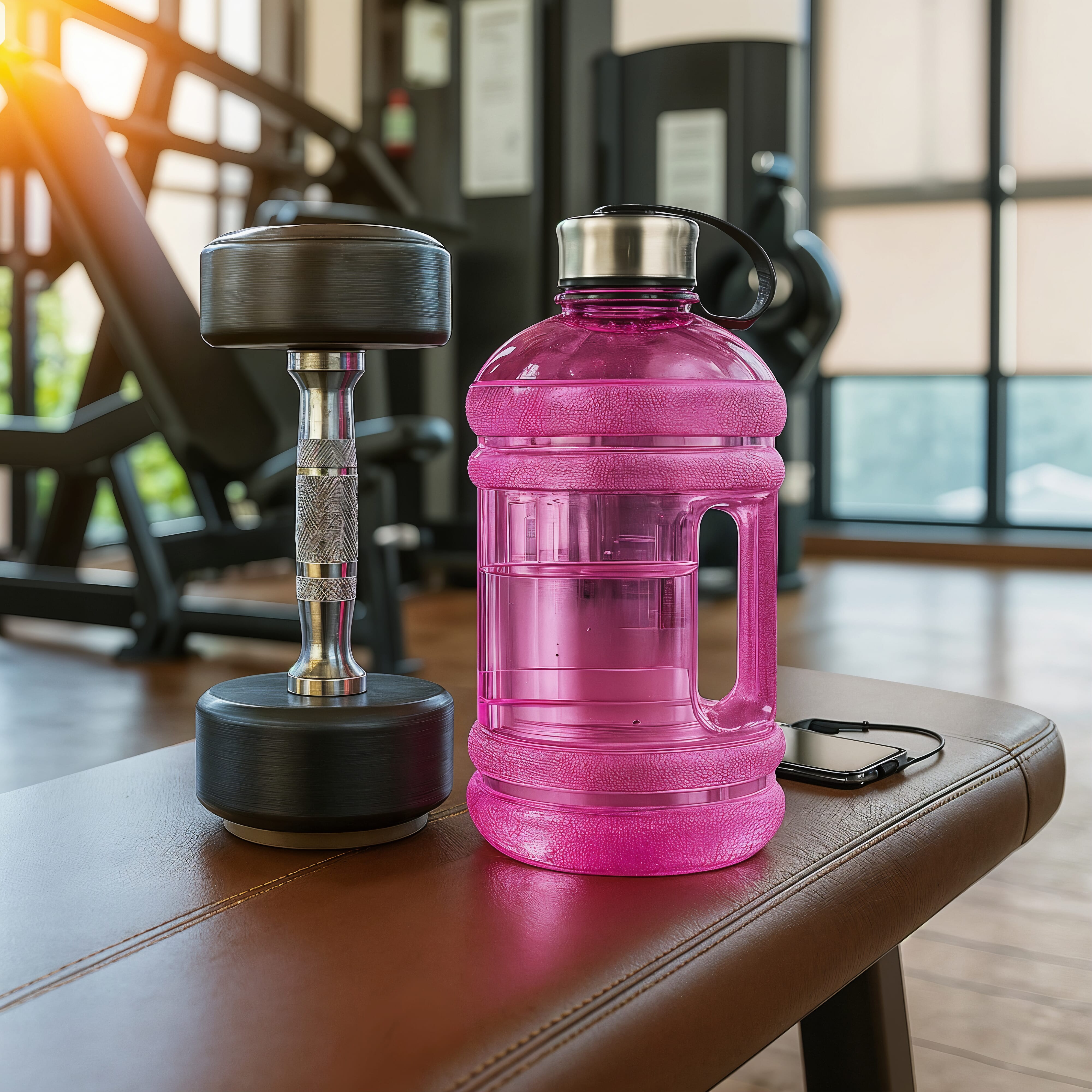 Trinkflasche 2,2 L XXL aus R-PETG, GRS-zertifiziert - bedruckbar