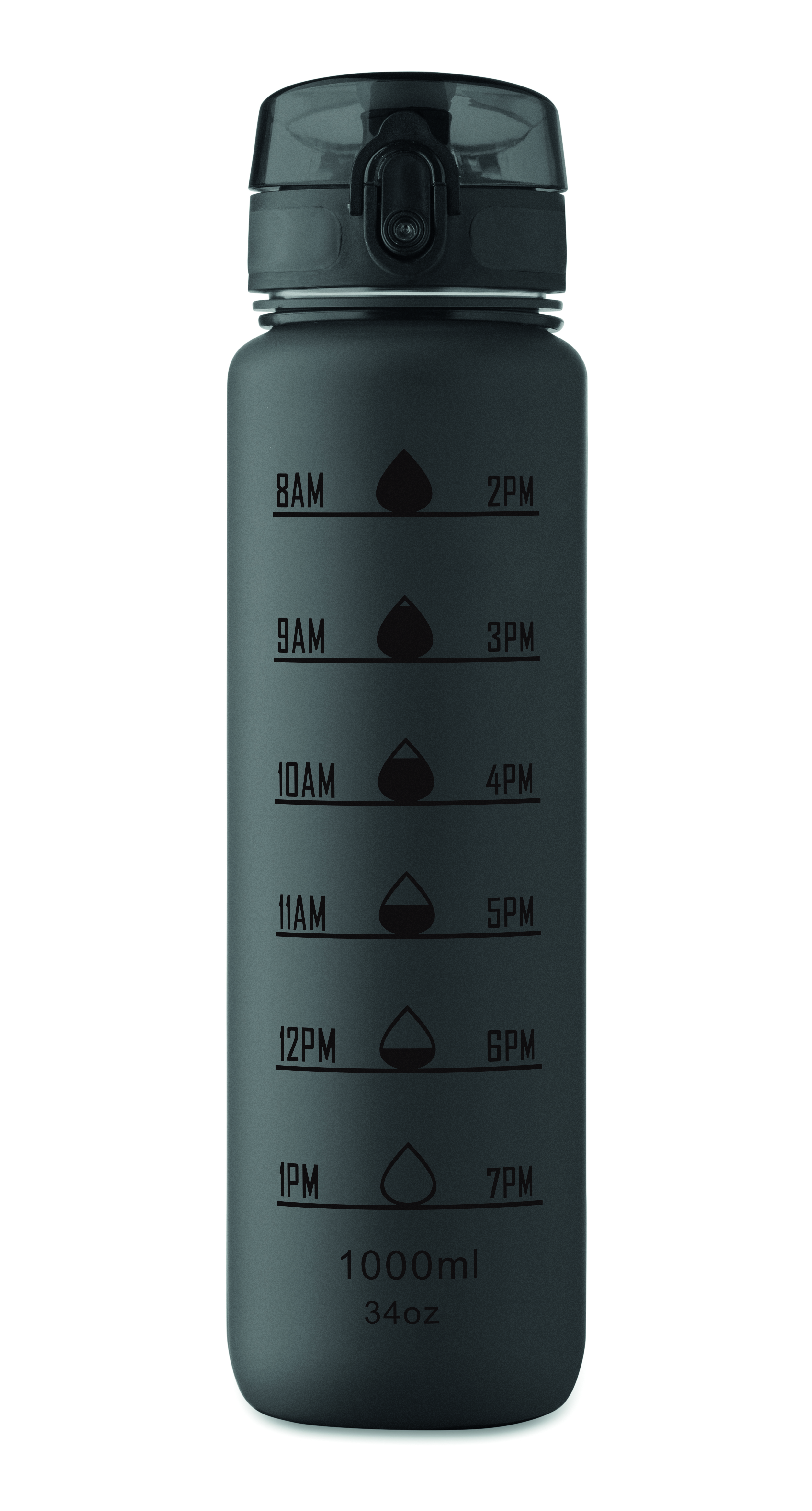 Sport-Trinkflasche RPET 1L ISFORDEN MARK – bedruckbar, mit Trageriemen