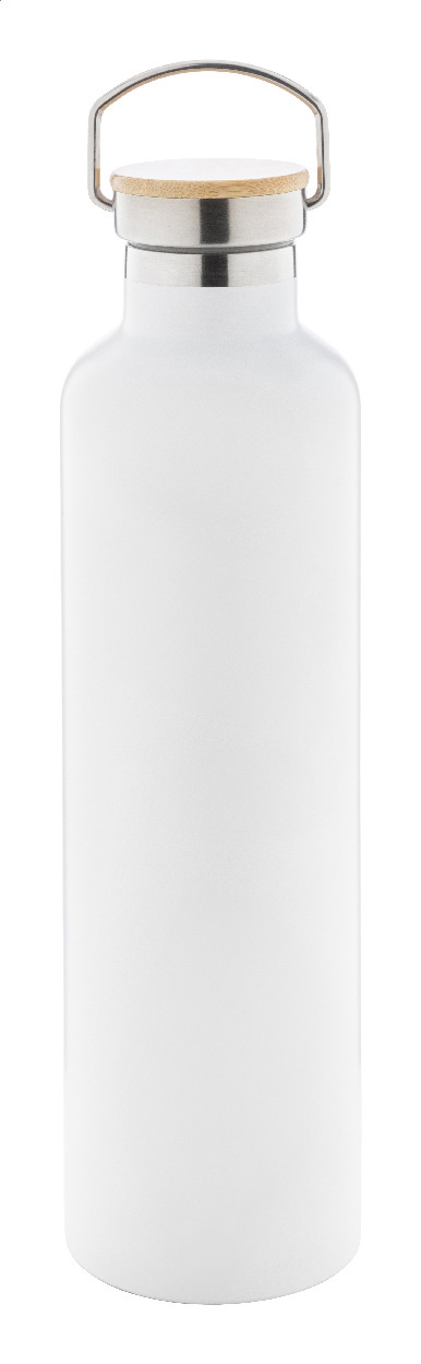 Isolierflasche 1000 ml – Edelstahl, doppelwandig, Bambusdeckel