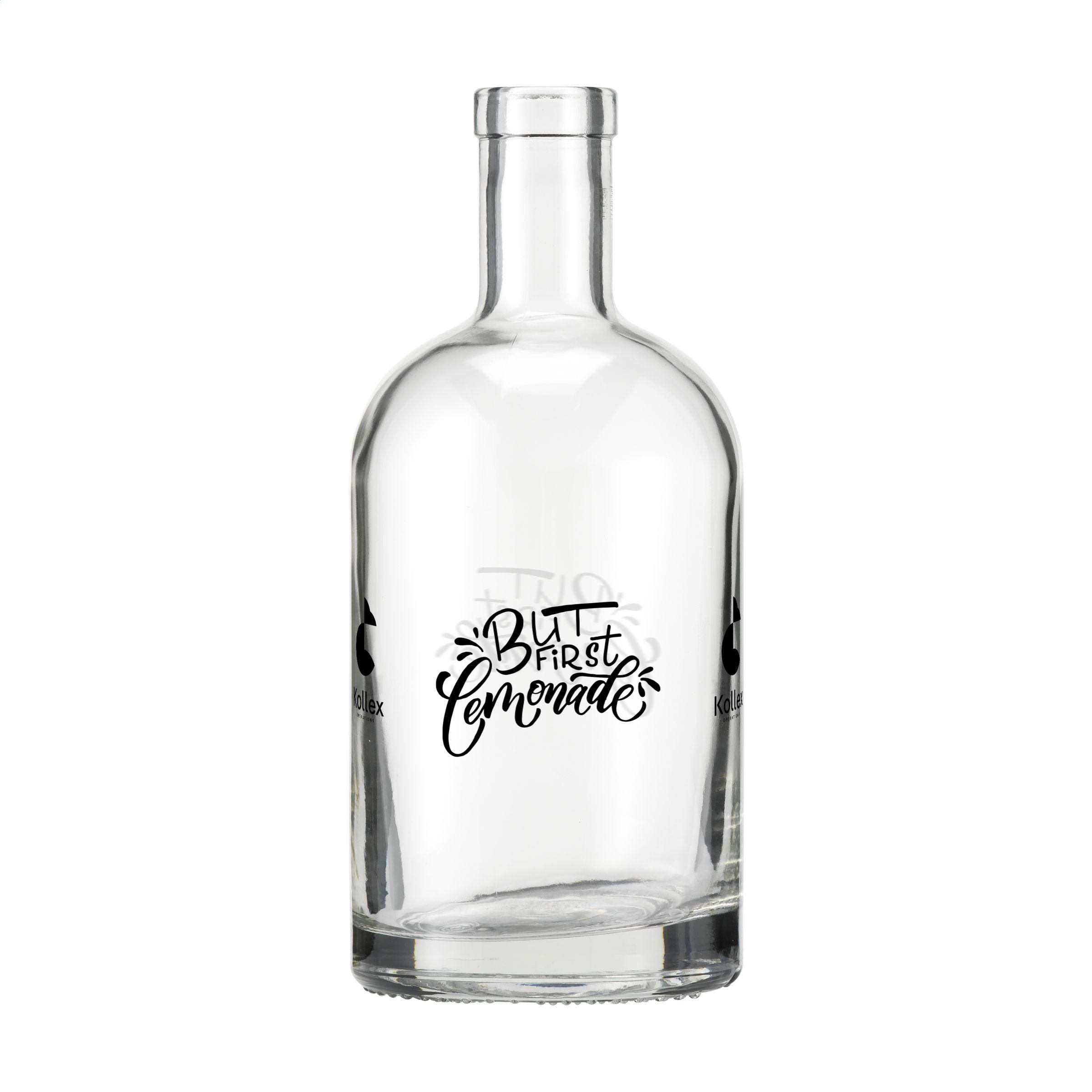 Glasflasche Helsinki 700 ml mit Holz-Korkverschluss bedruckbar