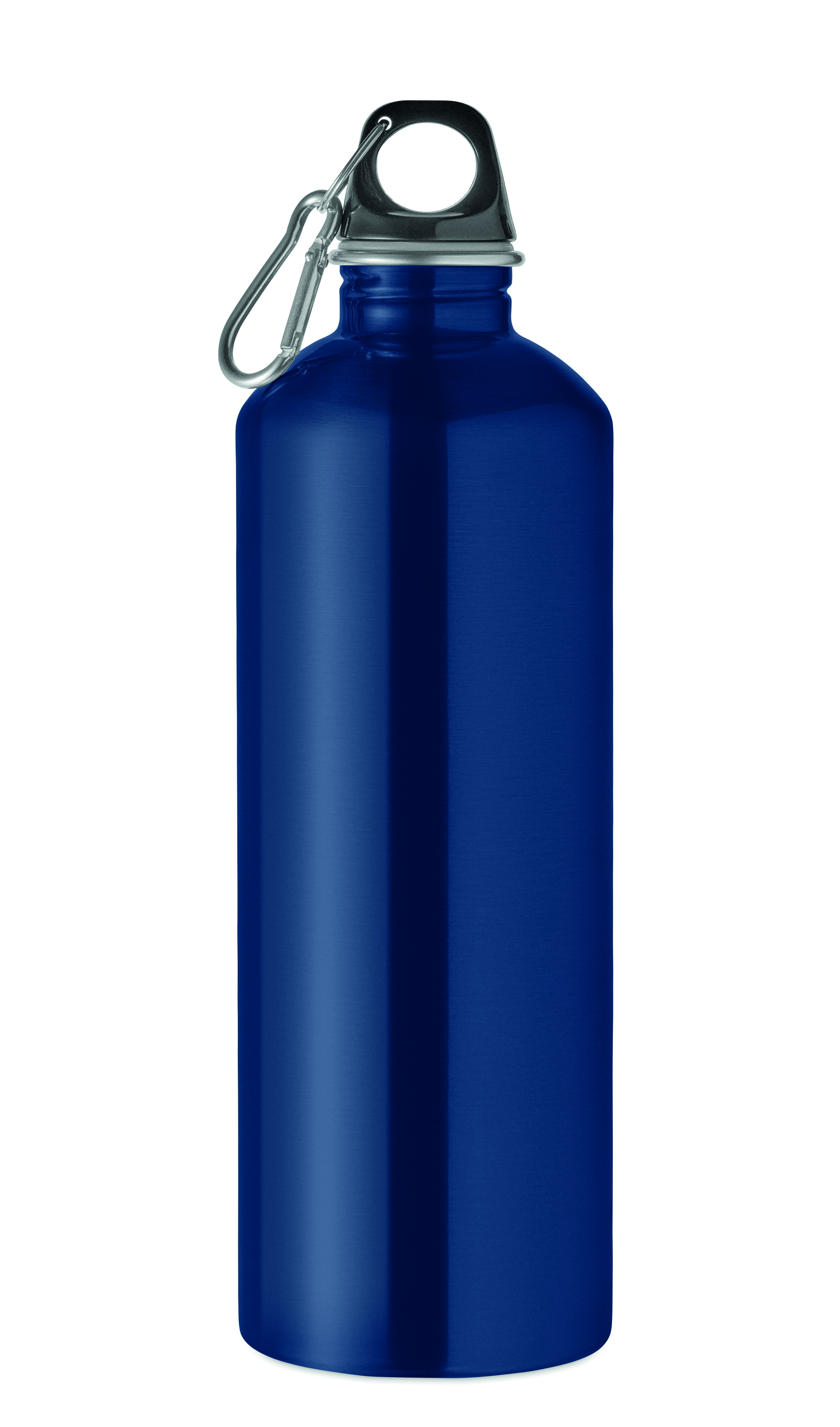 Edelstahl Trinkflasche 1000 ml einwandig mit Karabiner, bedruckbar