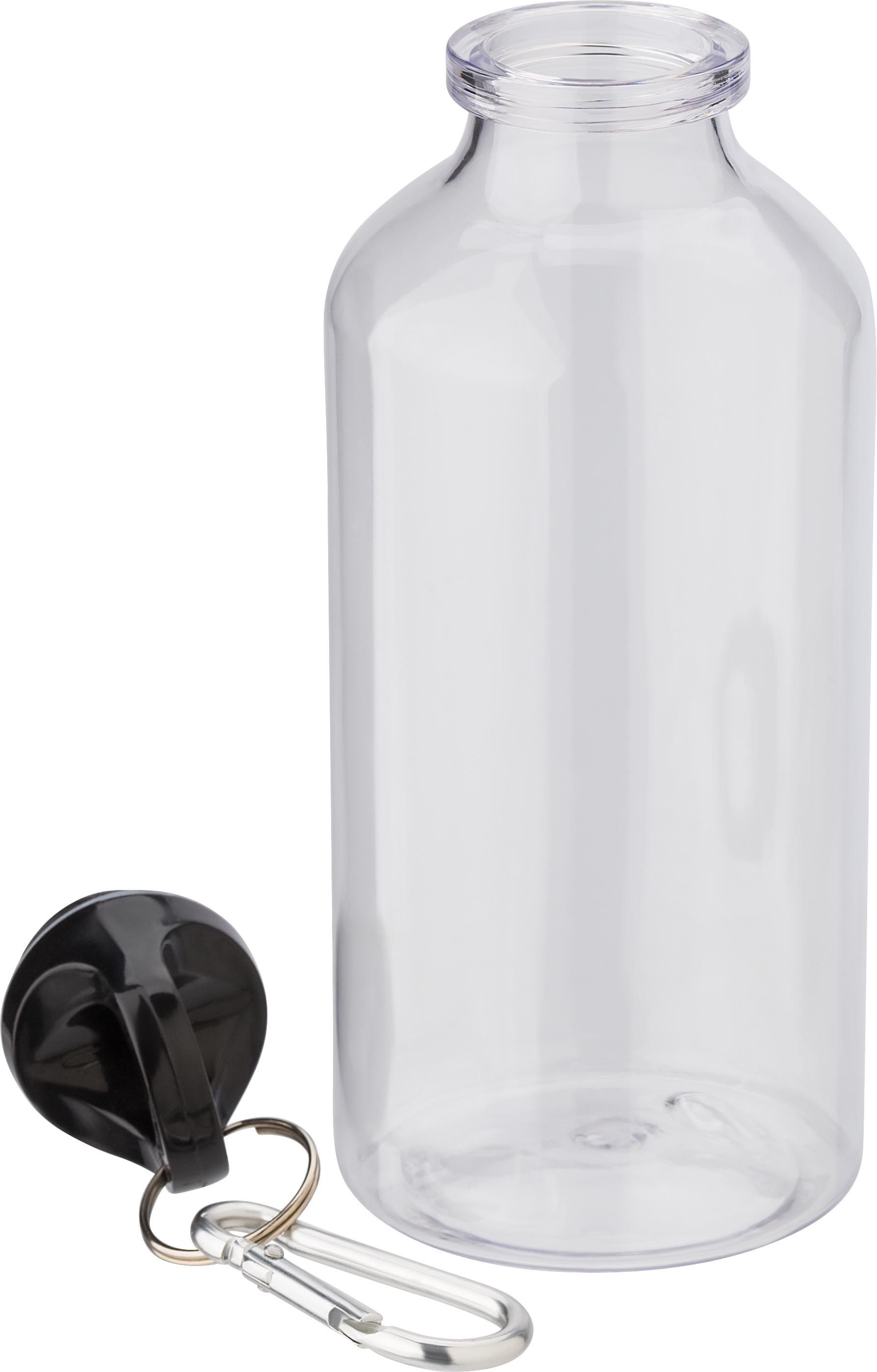 rPET-Trinkflasche Nancy 400 ml mit Karabiner – bedruckbar