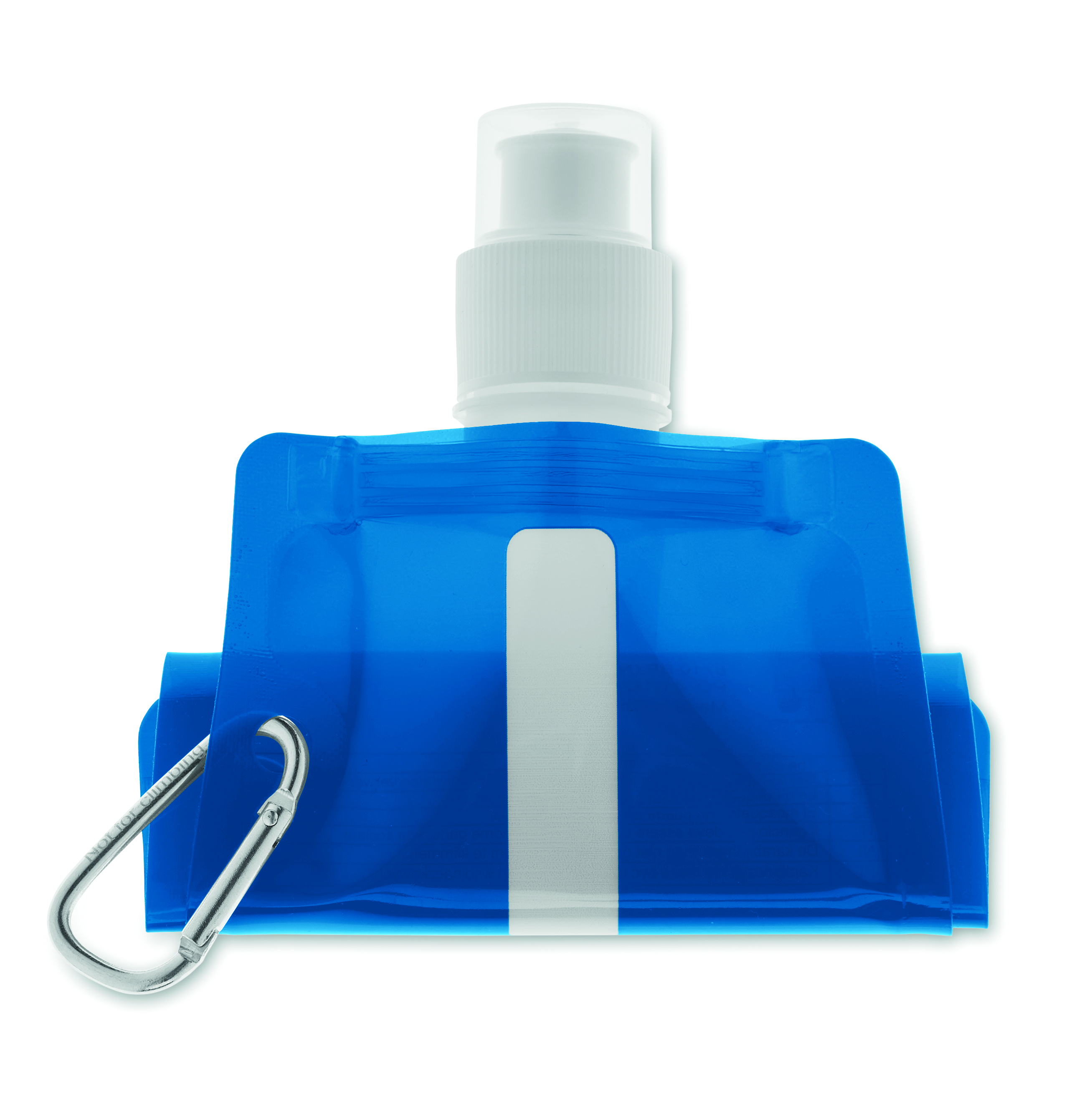 Faltbare Wasserflasche GATES aus PET, 480 ml – bedruckbar