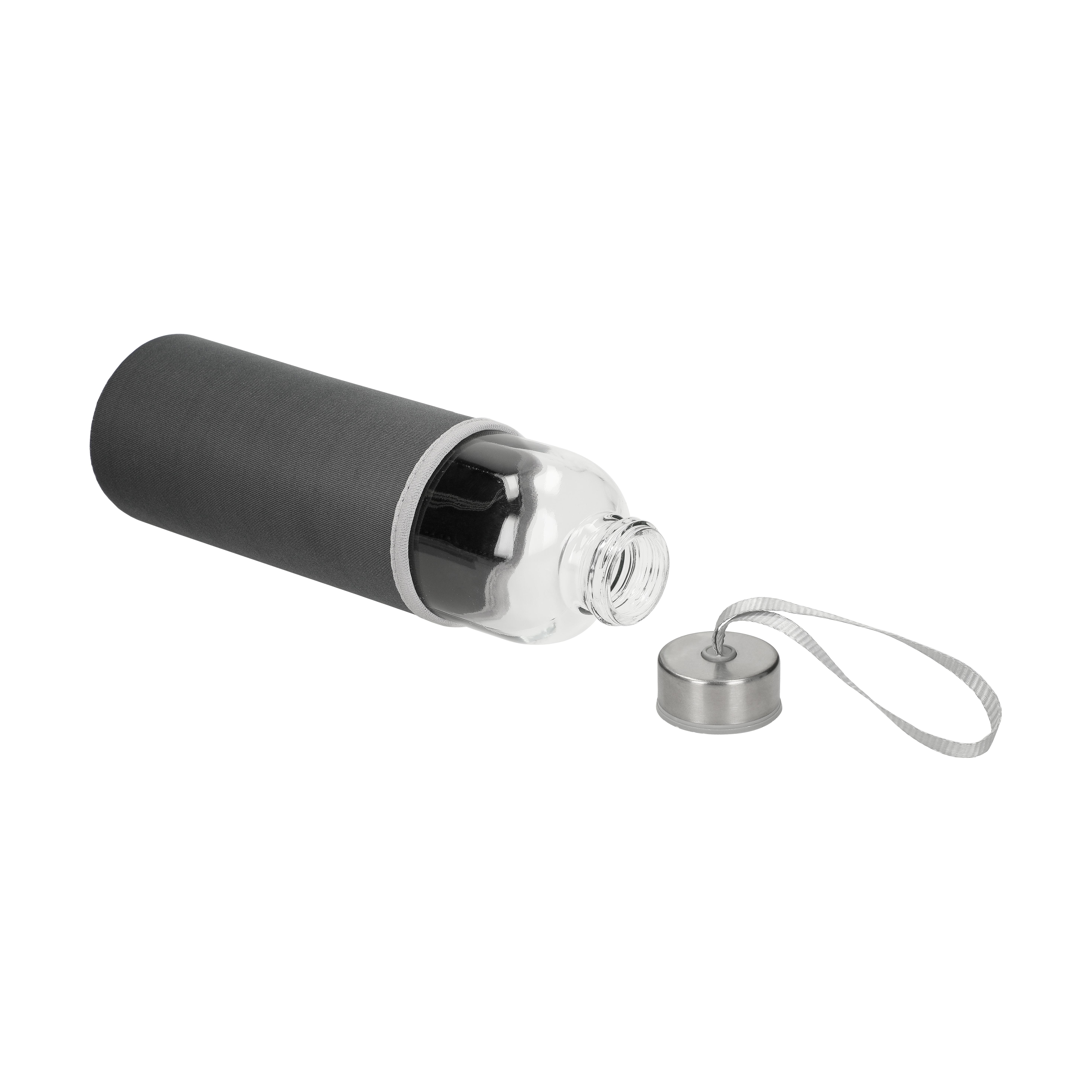 Glasflasche "Pure" 0,7l mit Hülle – Werbeflasche zum Bedrucken