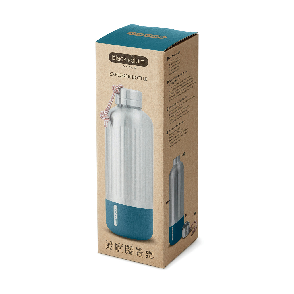 Black + Blum Explorer Edelstahl-Isolierflasche 850ml, bedruckbar