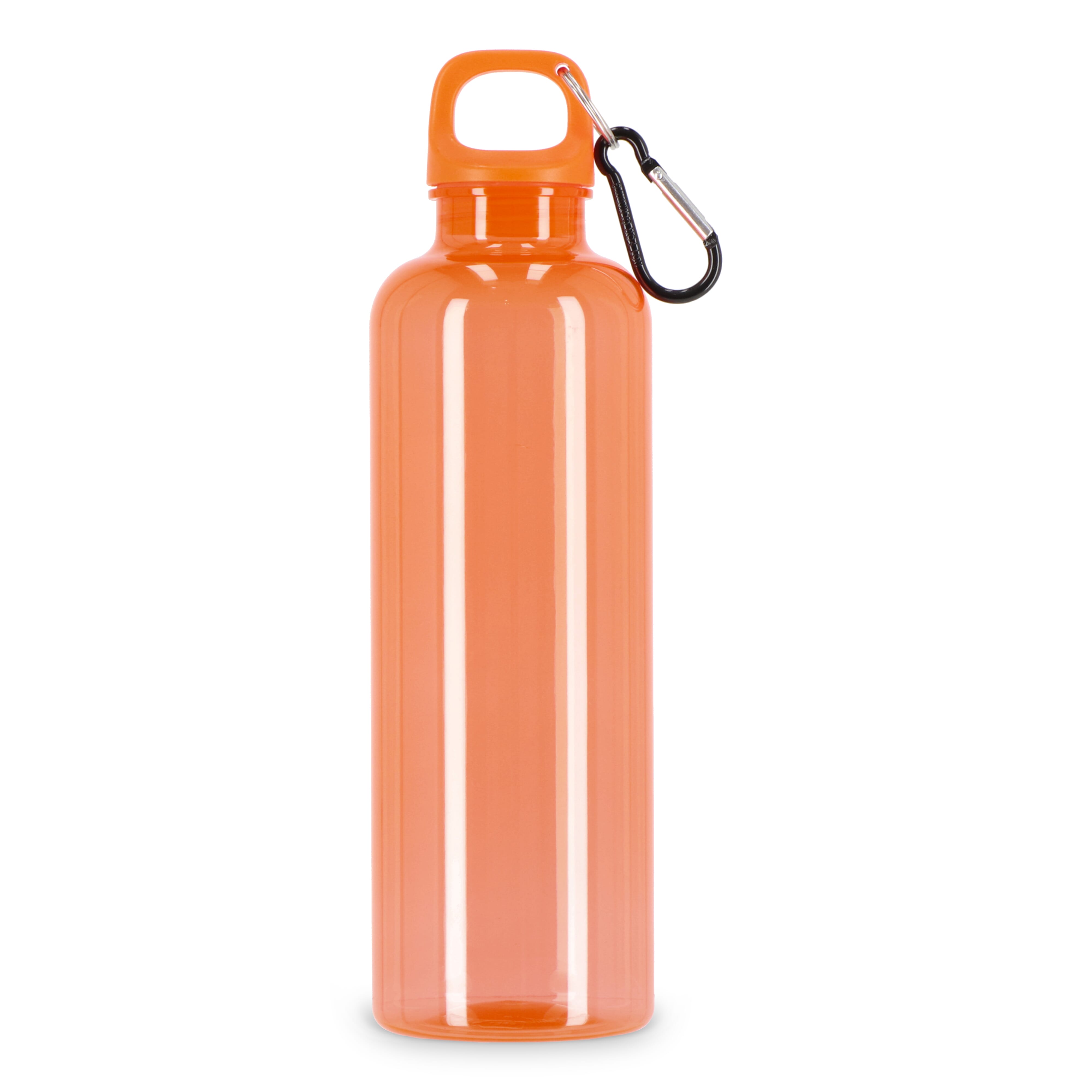 Trinkflasche R-PET 750 ml mit Karabiner – bedruckbar als Werbeartikel