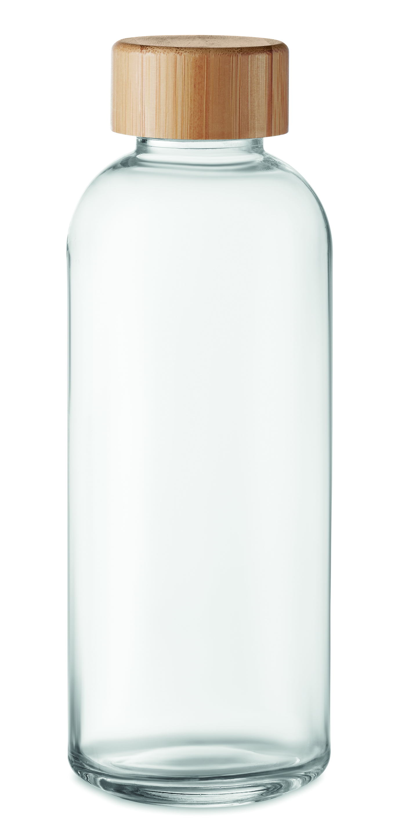 Glas-Trinkflasche 650 ml FRISIAN mit Bambus-Verschluss, bedruckbar