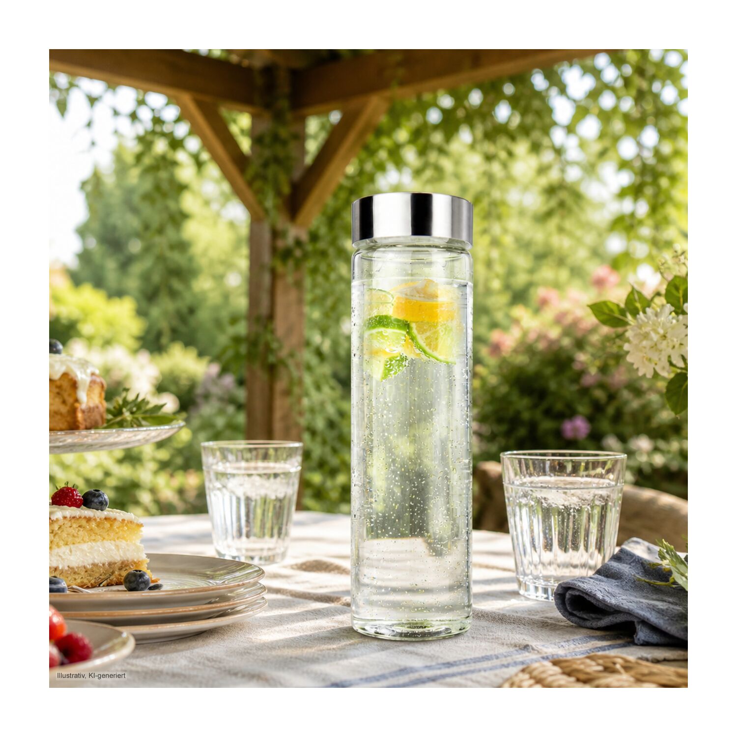 ROMINOX® Glaskaraffe Fiola 500 ml Borosilikatglas – bedruckbar