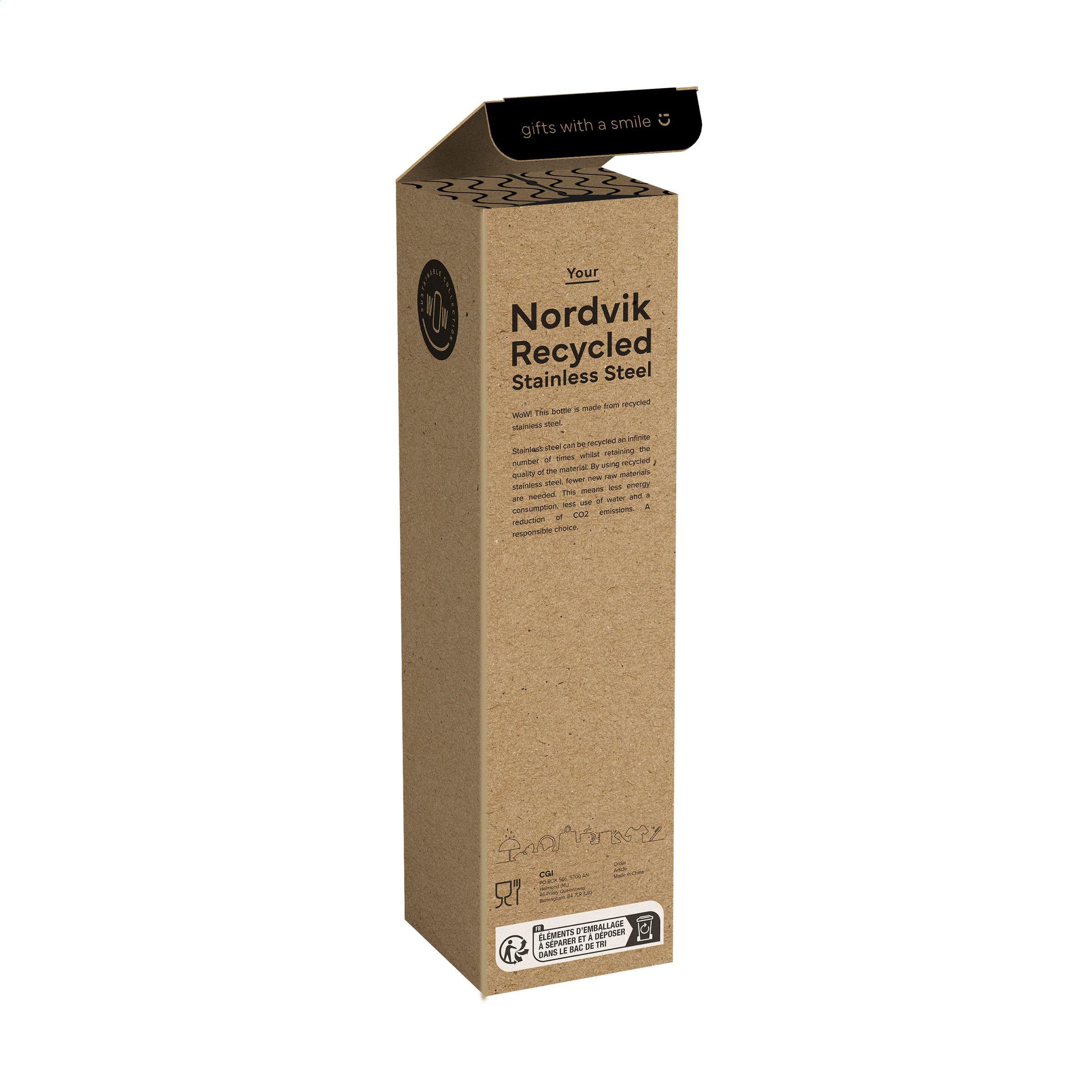 Nordvik Thermoflasche 750 ml – recycelter Edelstahl, RCS-zertifiziert