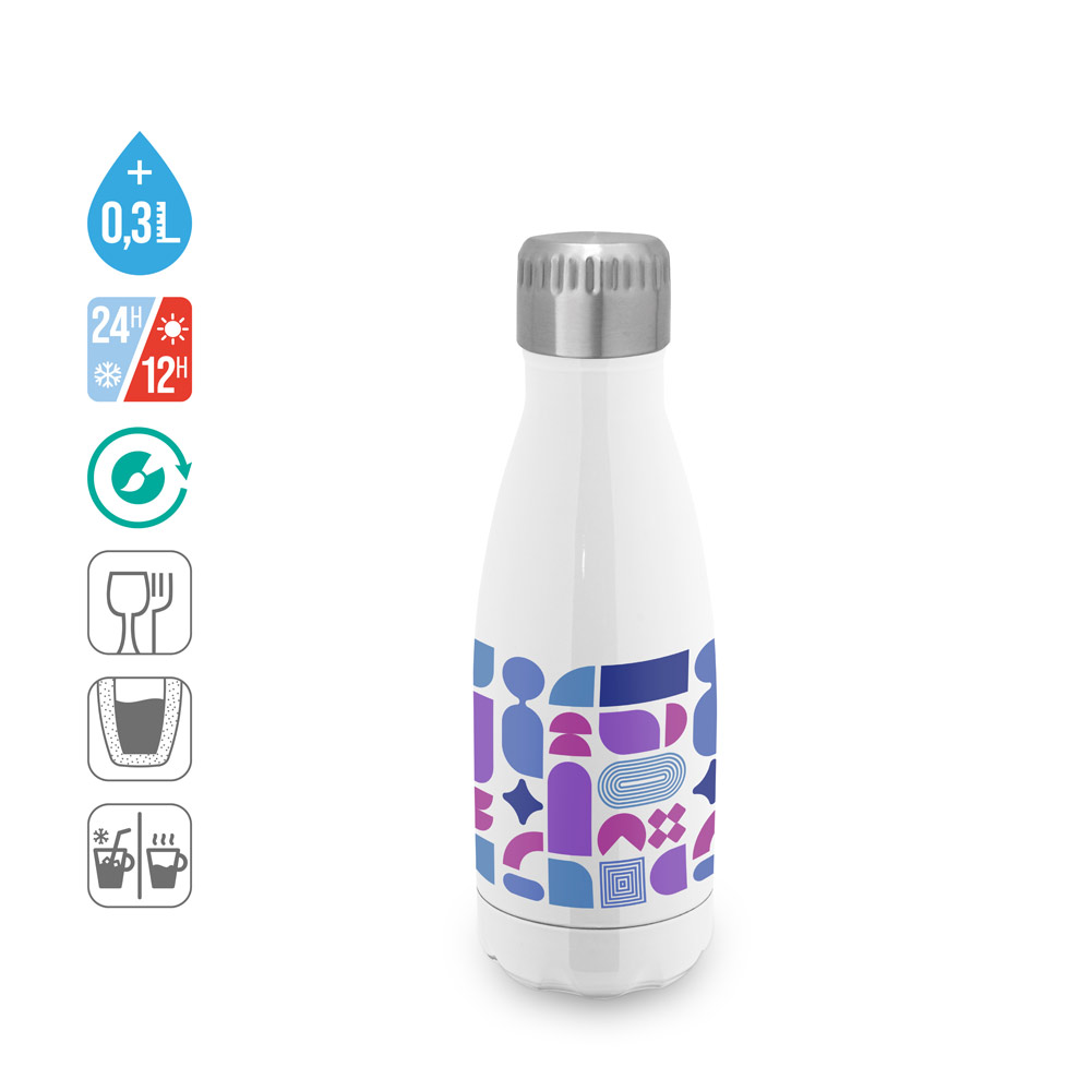 Thermosflasche Edelstahl 380 ml AMORTI S - Sublimationsdruck bedruckbar