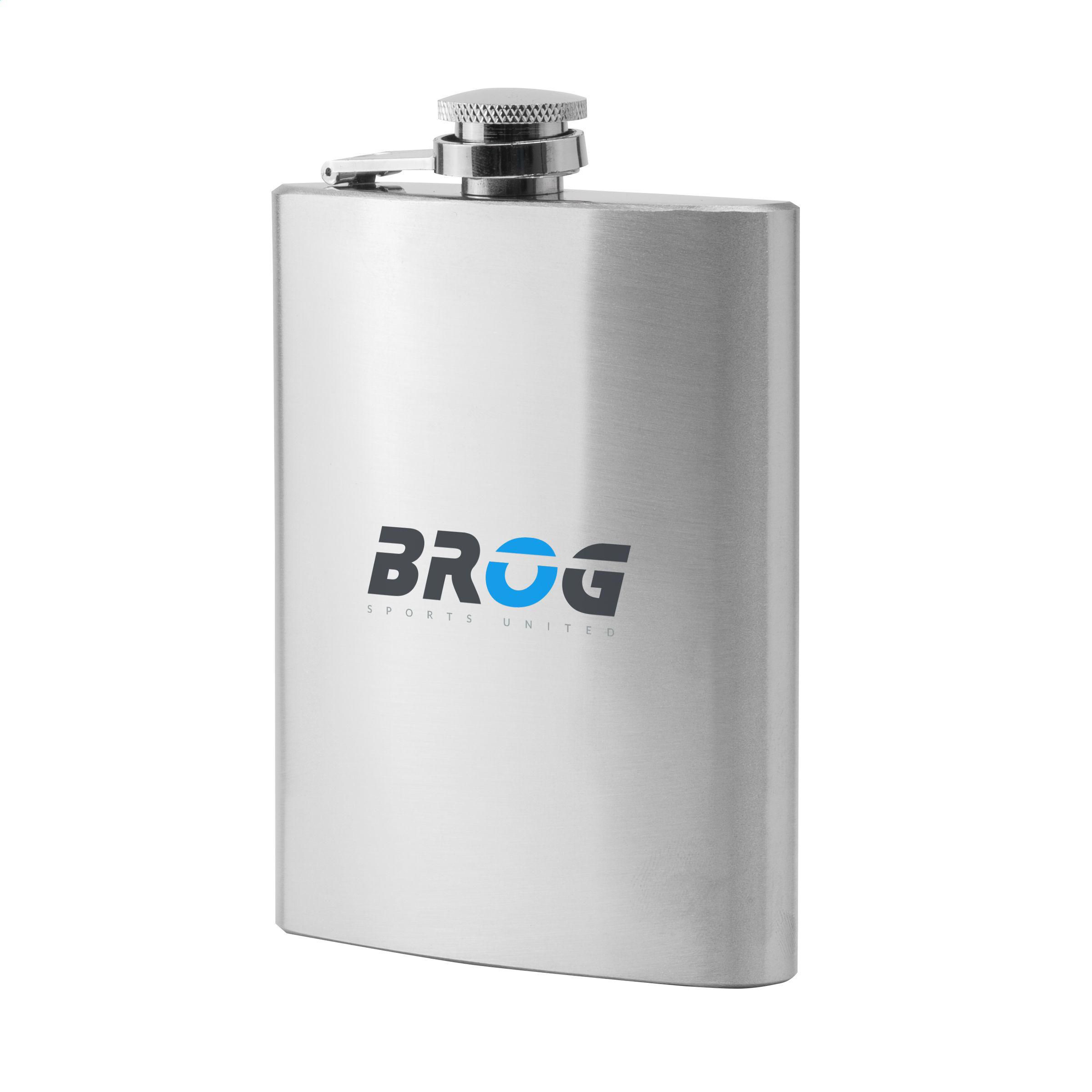 Flachmann HipFlask 200 ml Edelstahl, gebürstet – bedruckbar