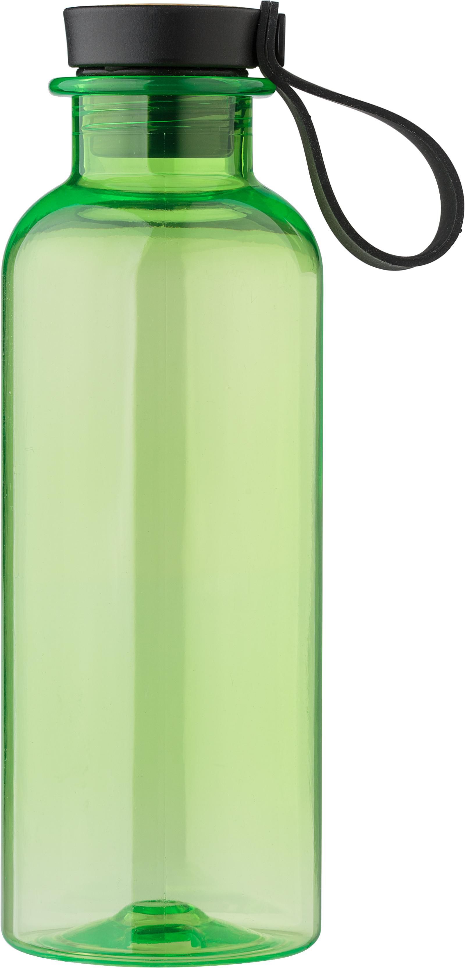 rPET-Trinkflasche 500 ml Laia – mit Bambusdeckel & Silikon-Tragegurt