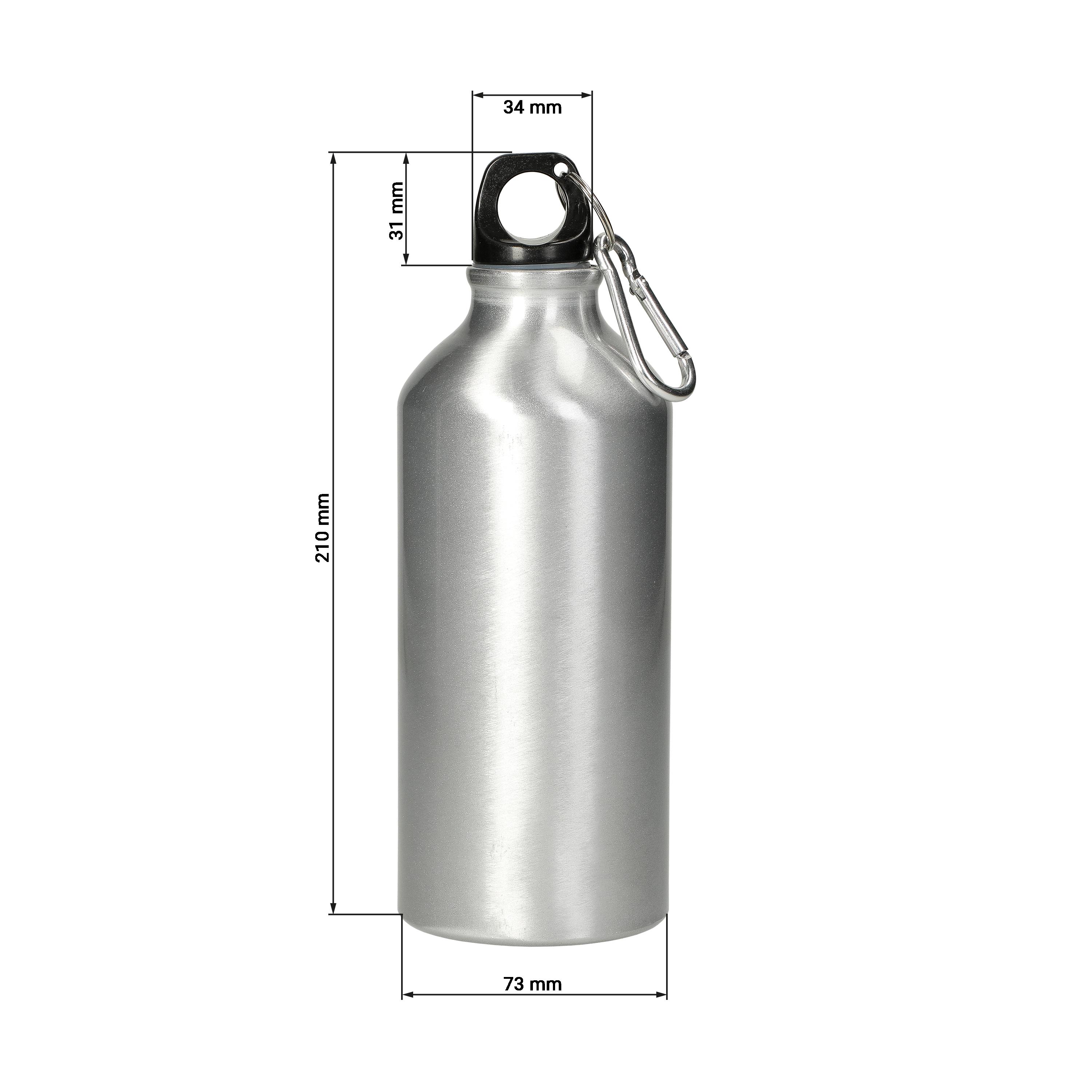 Aluminiumflasche "Sporty" 0,6 l – Sportflasche bedruckbar als Werbeartikel