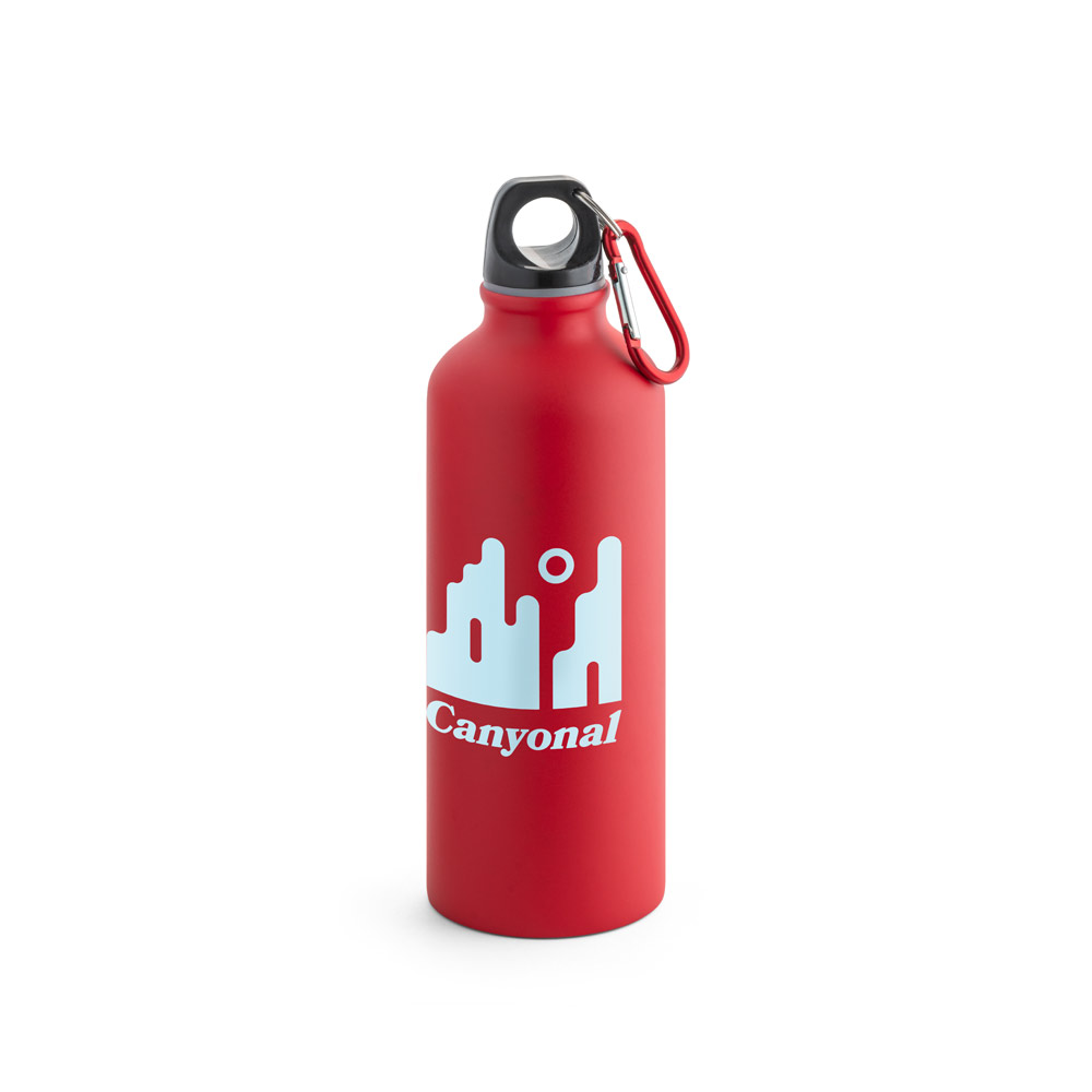 Aluminiumflasche COLLINA 540 ml mit Karabiner, bedruckbar - Werbeartikel