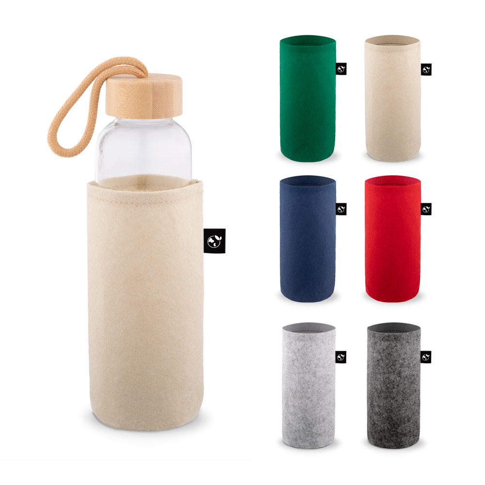 Flaschenhülle aus recyceltem Filz (100% rPET) – Schutzhülle STOREY